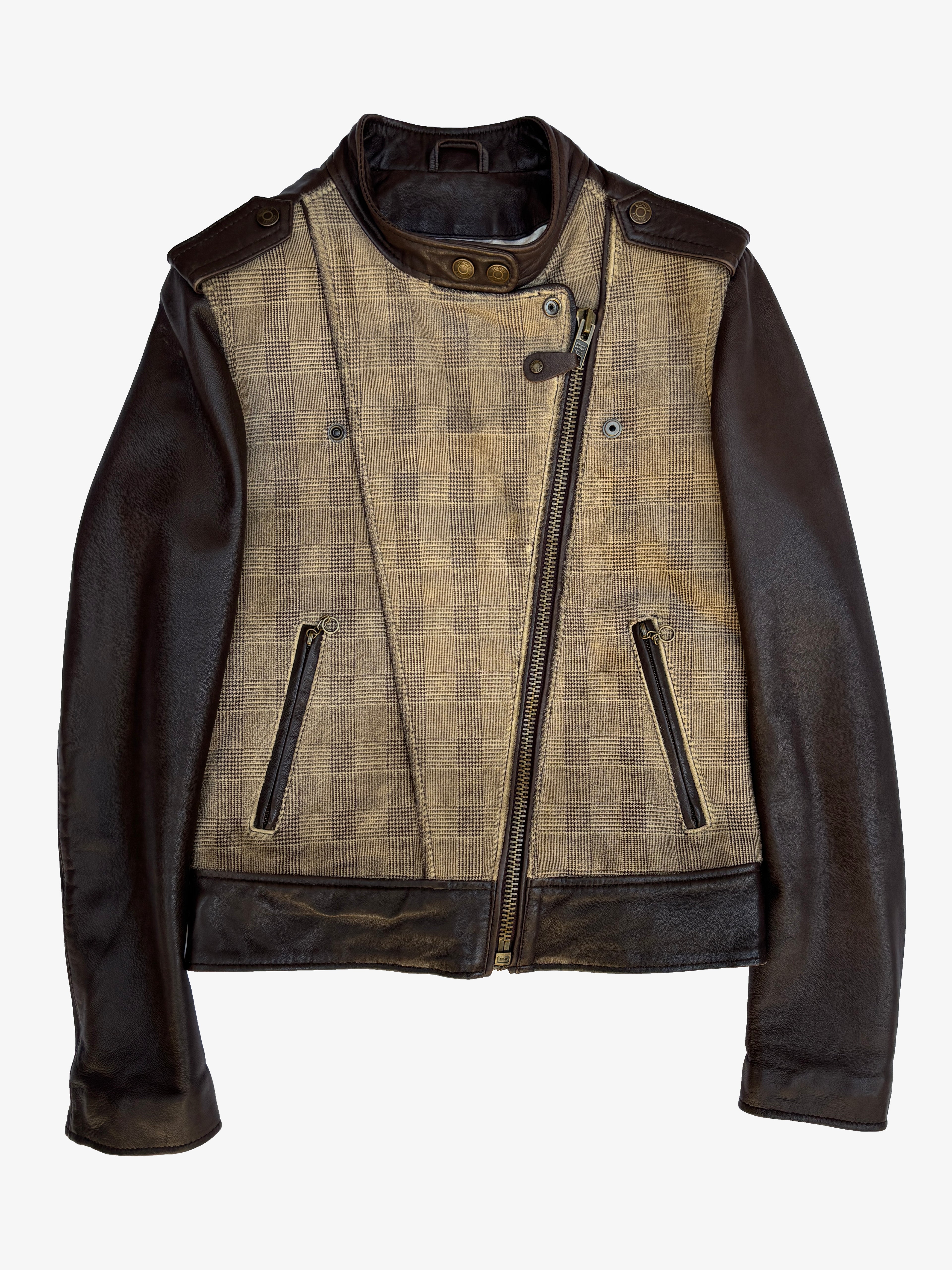 Giacca in Pelle Schott NYC - Perfecto con inserti in Cavallino Vintage Made in USA Vintage (S)