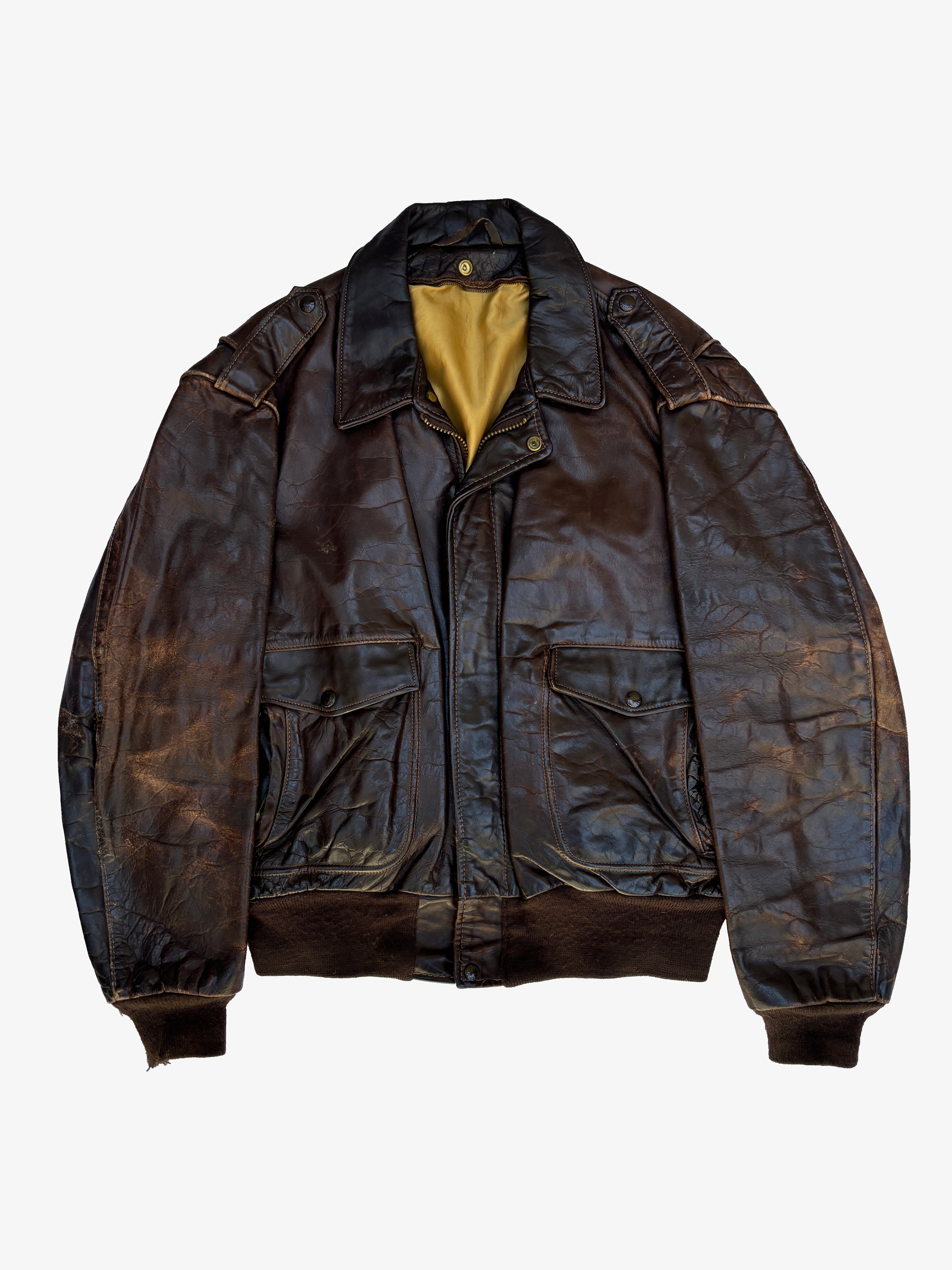 Giacca in Pelle Schott NYC - Type A-2 Flight Jacket Vintage Made in USA (L)