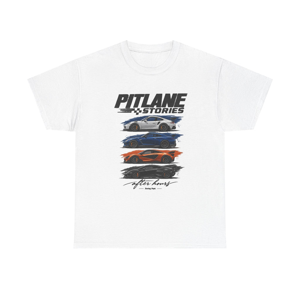 Pitlane Stories Car Tee — Sports Car Graphic T-Shirt