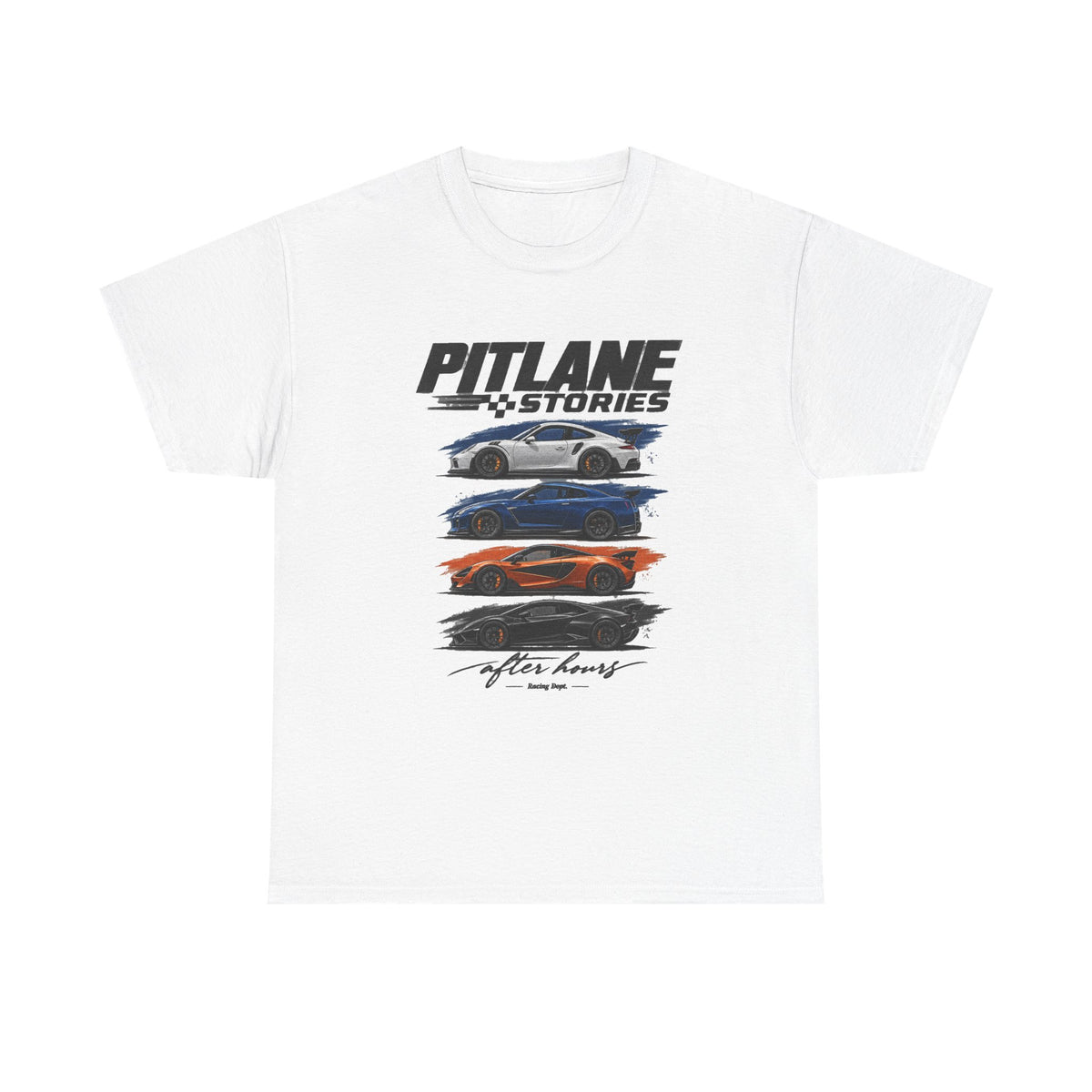 Pitlane Stories Car Tee — Sports Car Graphic T-Shirt