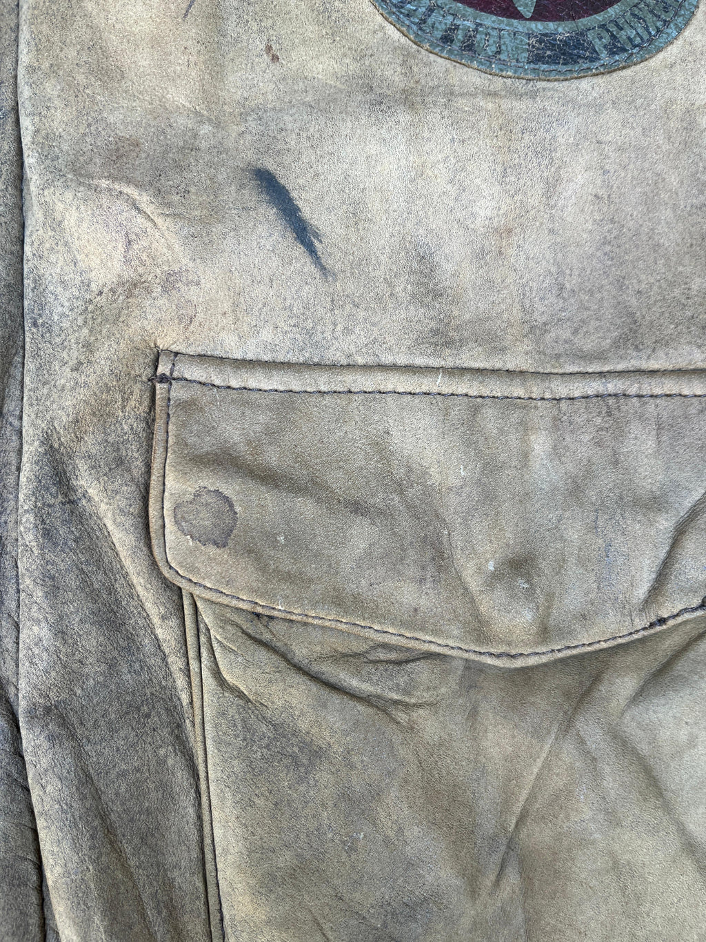 Giacca in Pelle Top Gun – Modello Flight Jacket Anni ’70 Vintage (L)
