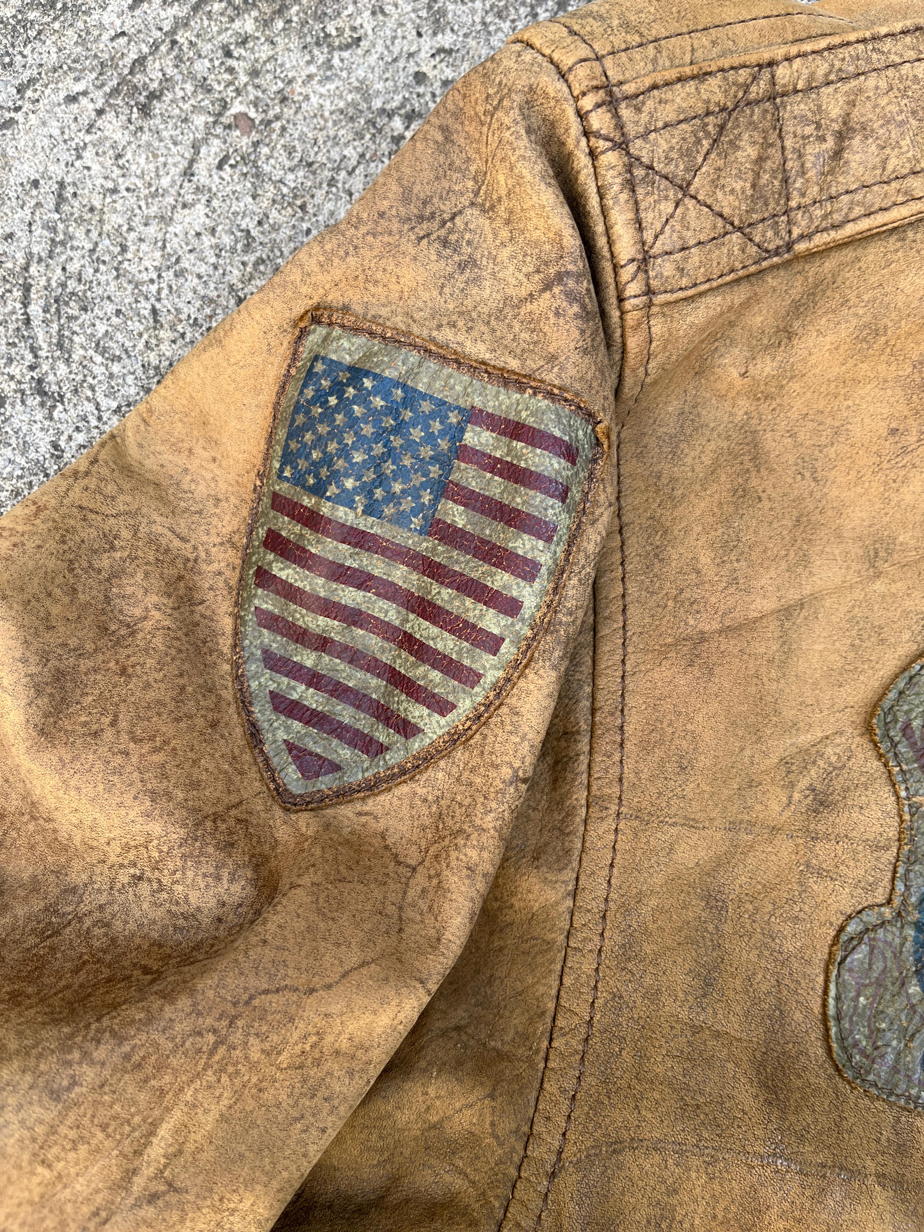 Giacca in Pelle Top Gun – Modello Flight Jacket Anni ’70 Vintage (L)