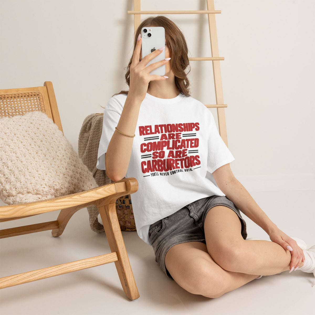 Carburetor Humor T-Shirt — "Relationships Are Complicated So Are Carburetors" Vintage Mechanic Tee