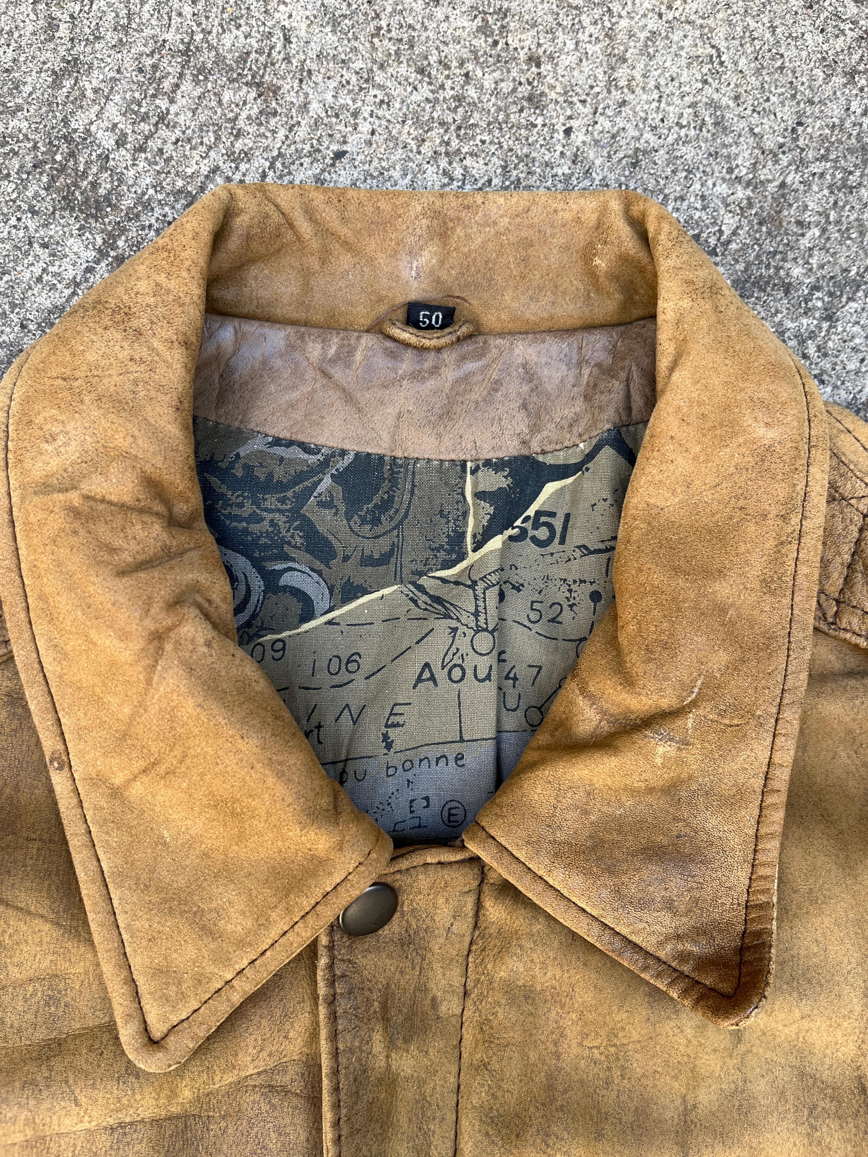 Giacca in Pelle Top Gun – Modello Flight Jacket Anni ’70 Vintage (L)