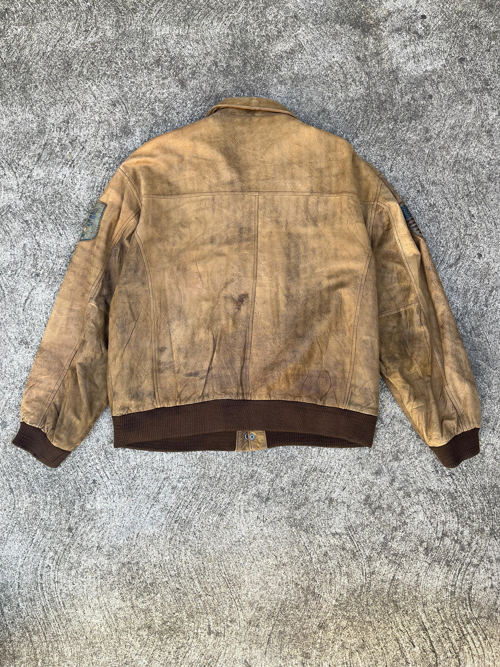 Giacca in Pelle Top Gun – Modello Flight Jacket Anni ’70 Vintage (L)