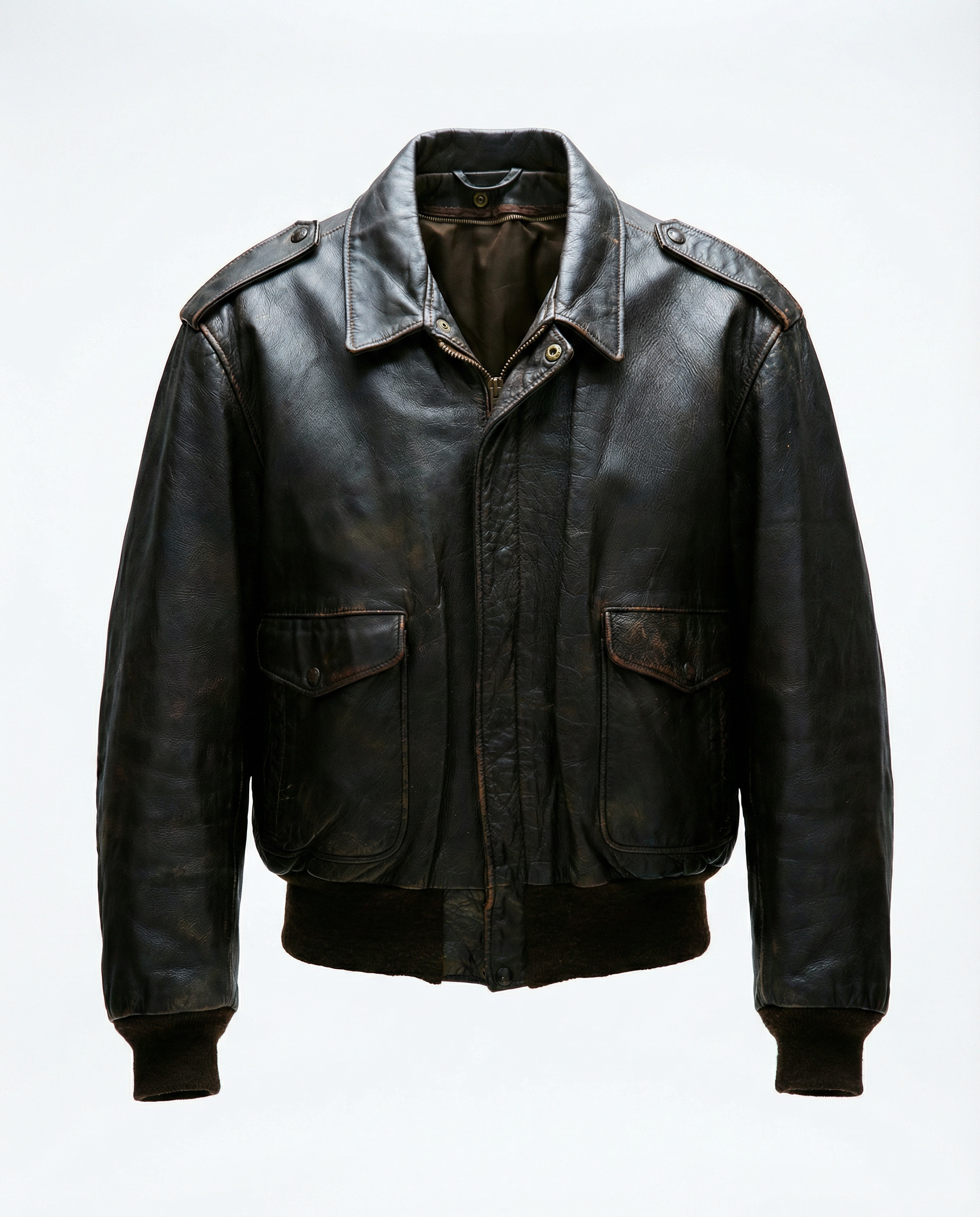 Giacca in Pelle Schott NYC - Type A-2 Flight Jacket Vintage Made in USA - Talon zip (L)