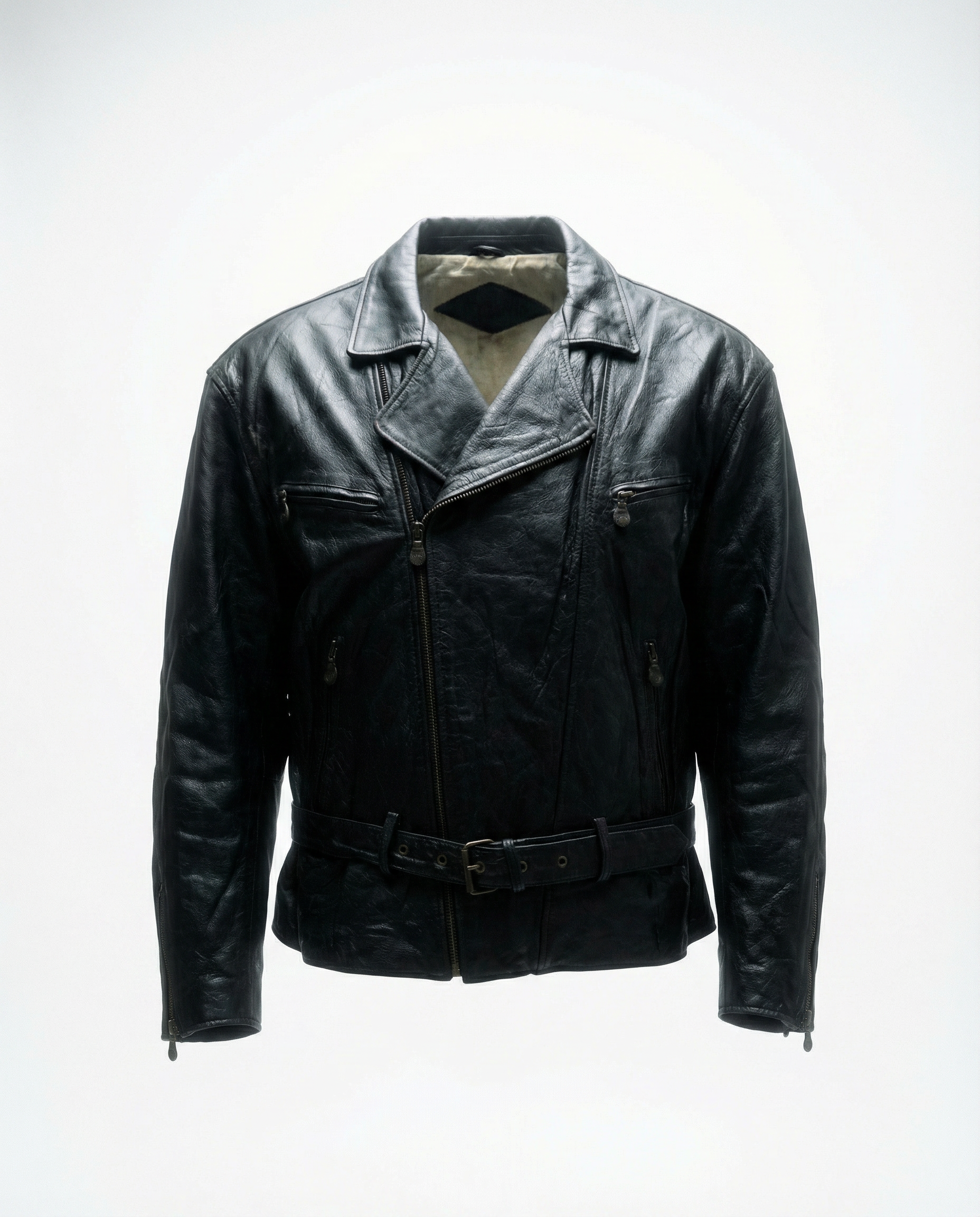 Giacca in Pelle – Modello Biker Americano Vintage (XL)