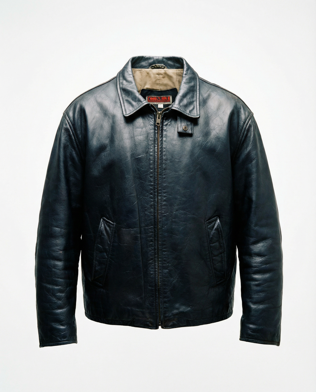 Giacca in Pelle – Modello Biker Americano Vintage (L)
