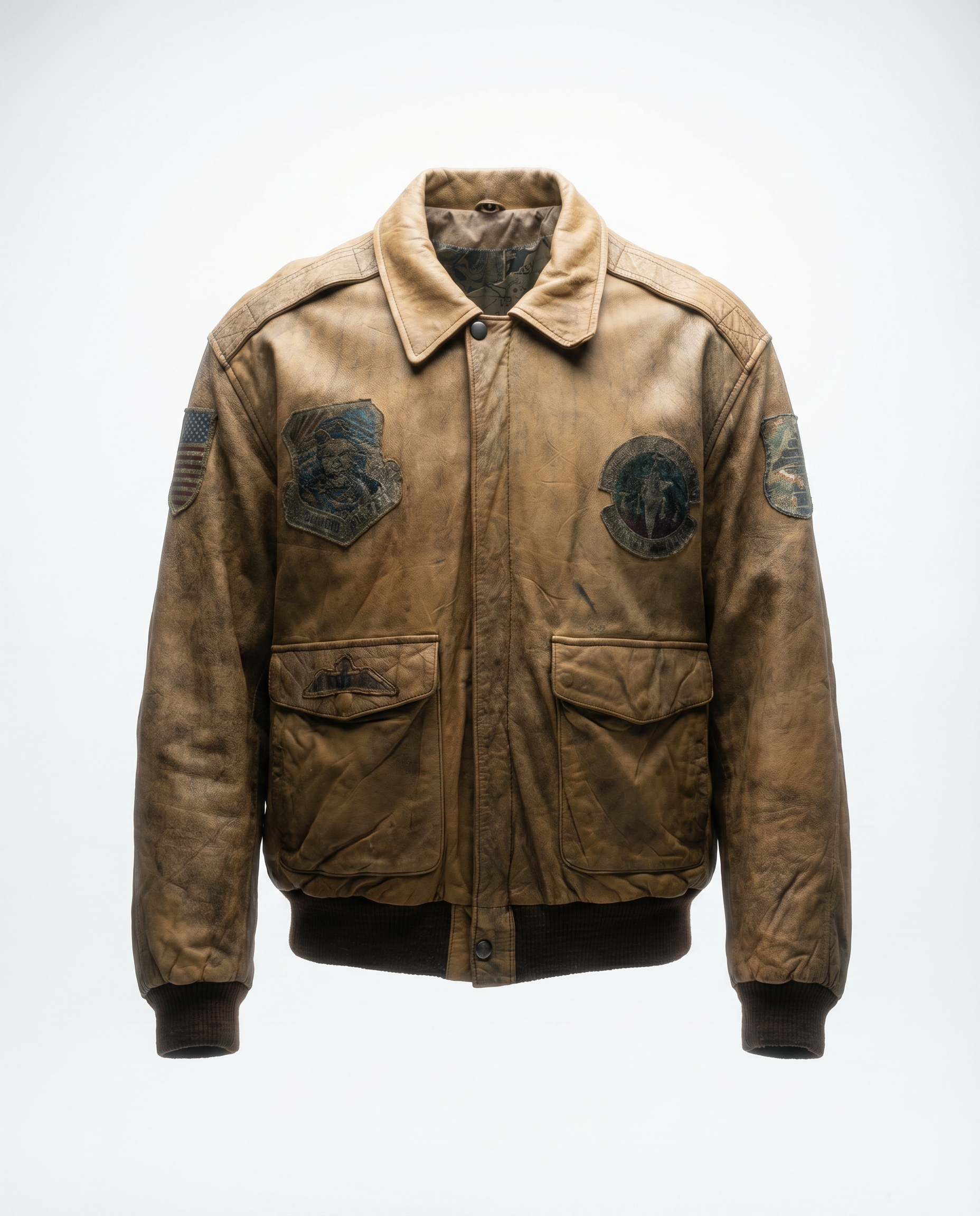 Giacca in Pelle Top Gun – Modello Flight Jacket Anni ’70 Vintage (L)