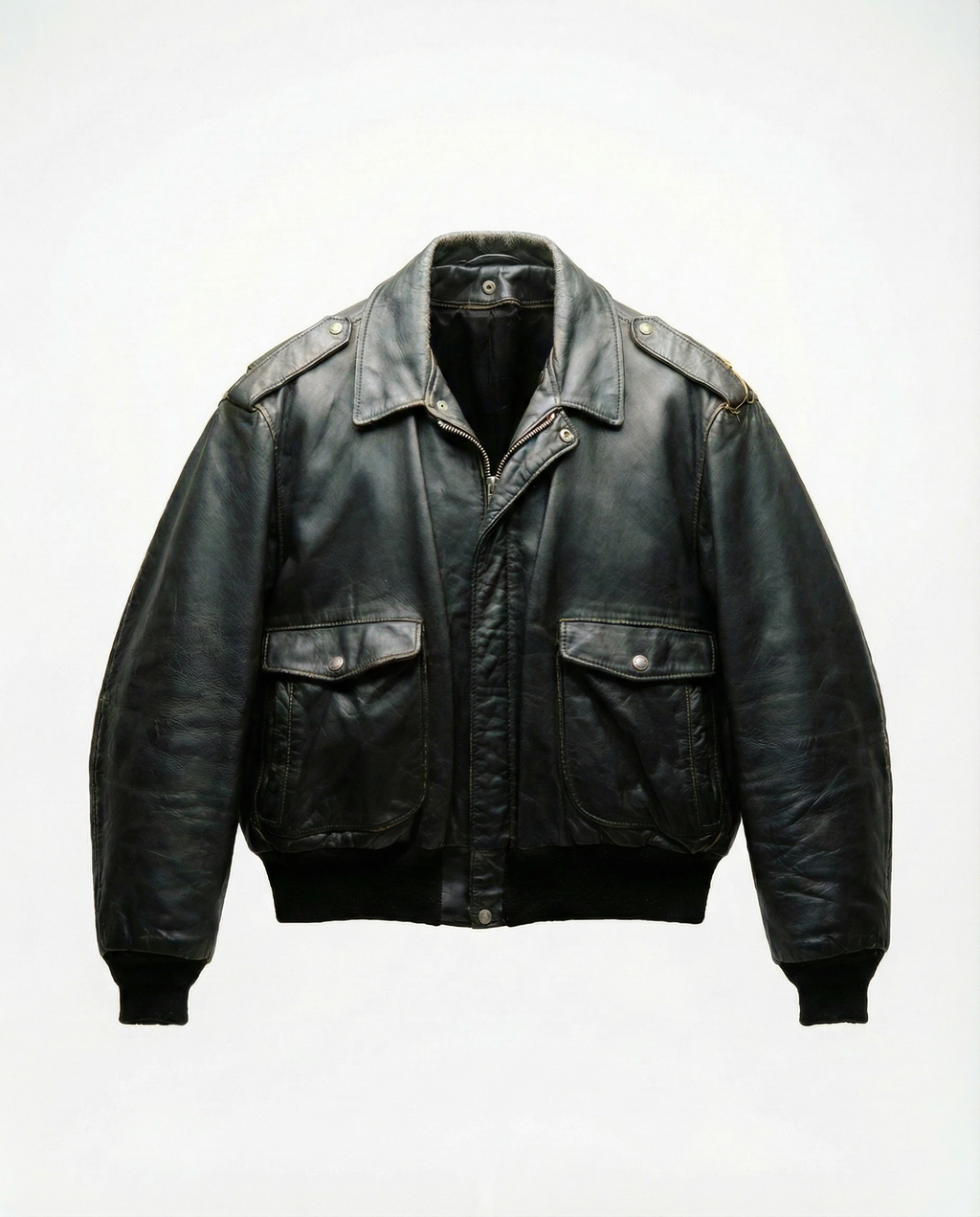 Giacca in Pelle Schott NYC - Type A-2 Flight Jacket Vintage Made in USA nero (L)