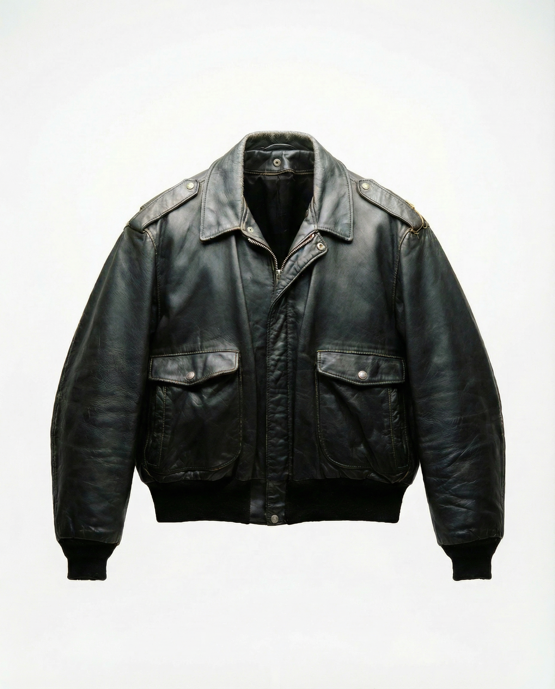 Giacca in Pelle Schott NYC - Type A-2 Flight Jacket Vintage Made in USA nero (L)