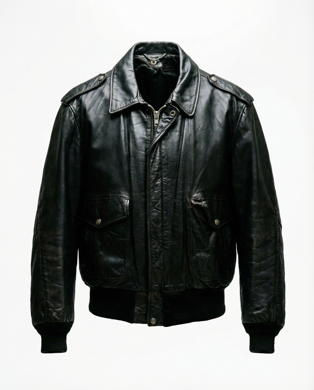 Giacca in Pelle Schott NYC - Type A-2 Flight Jacket Vintage Made in USA nero (M)