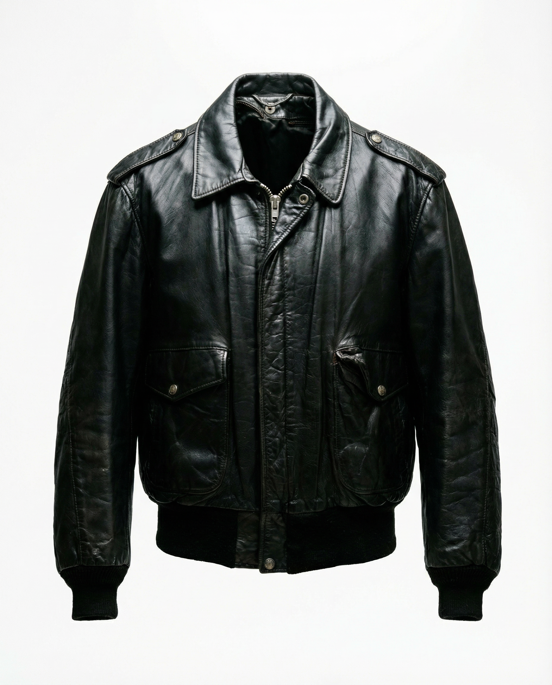 Giacca in Pelle Schott NYC - Type A-2 Flight Jacket Vintage Made in USA nero (M)