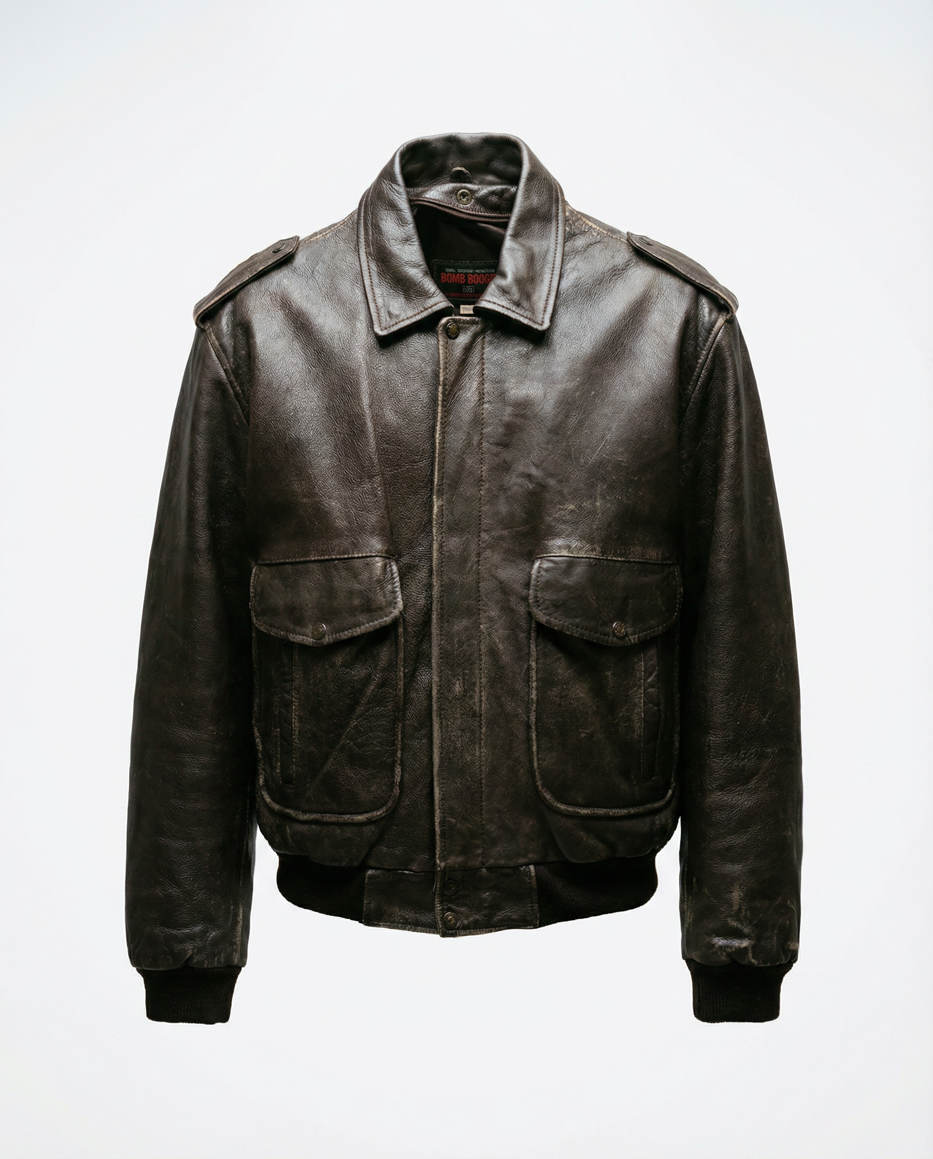 Giacca in Pelle Marrone Bomber A-2 Bomb Boogie  (L)