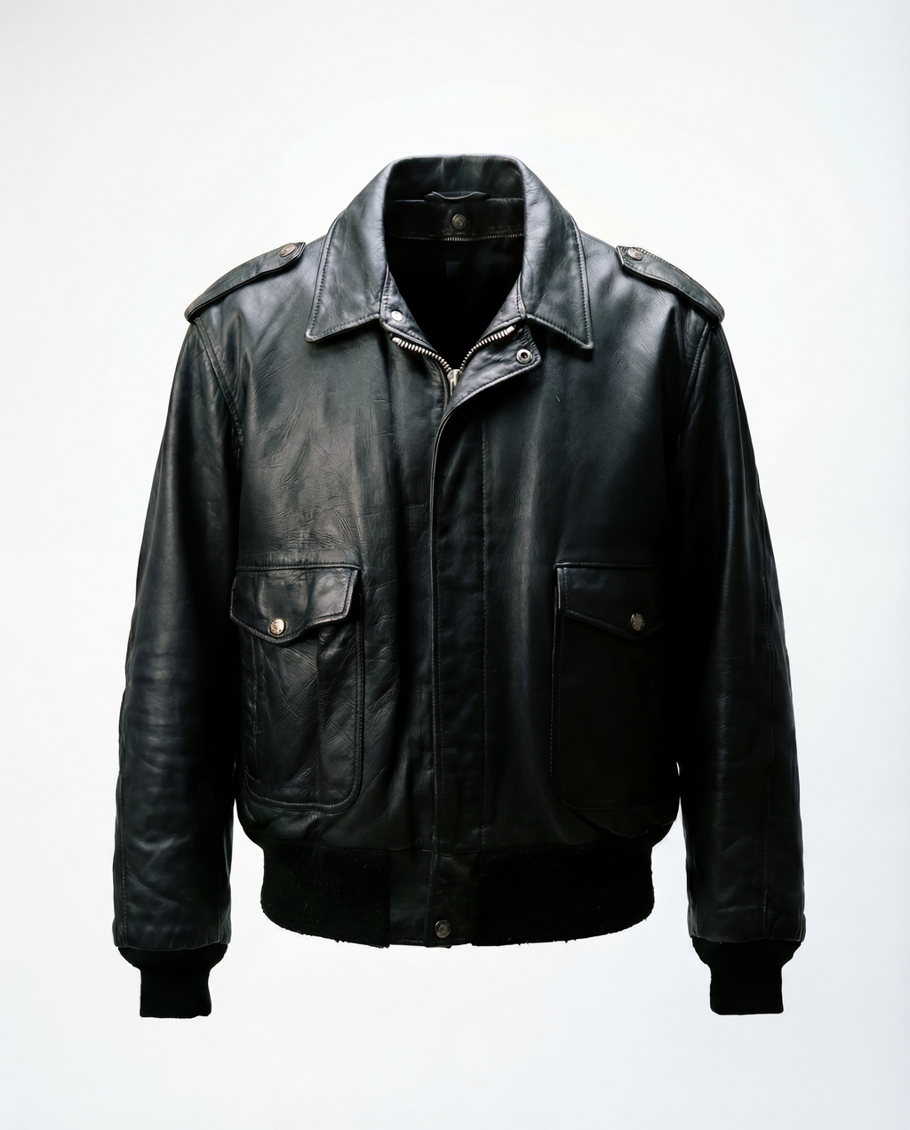 Giacca in Pelle Schott NYC - Type A-2 Flight Jacket Vintage Made in USA nero (M)