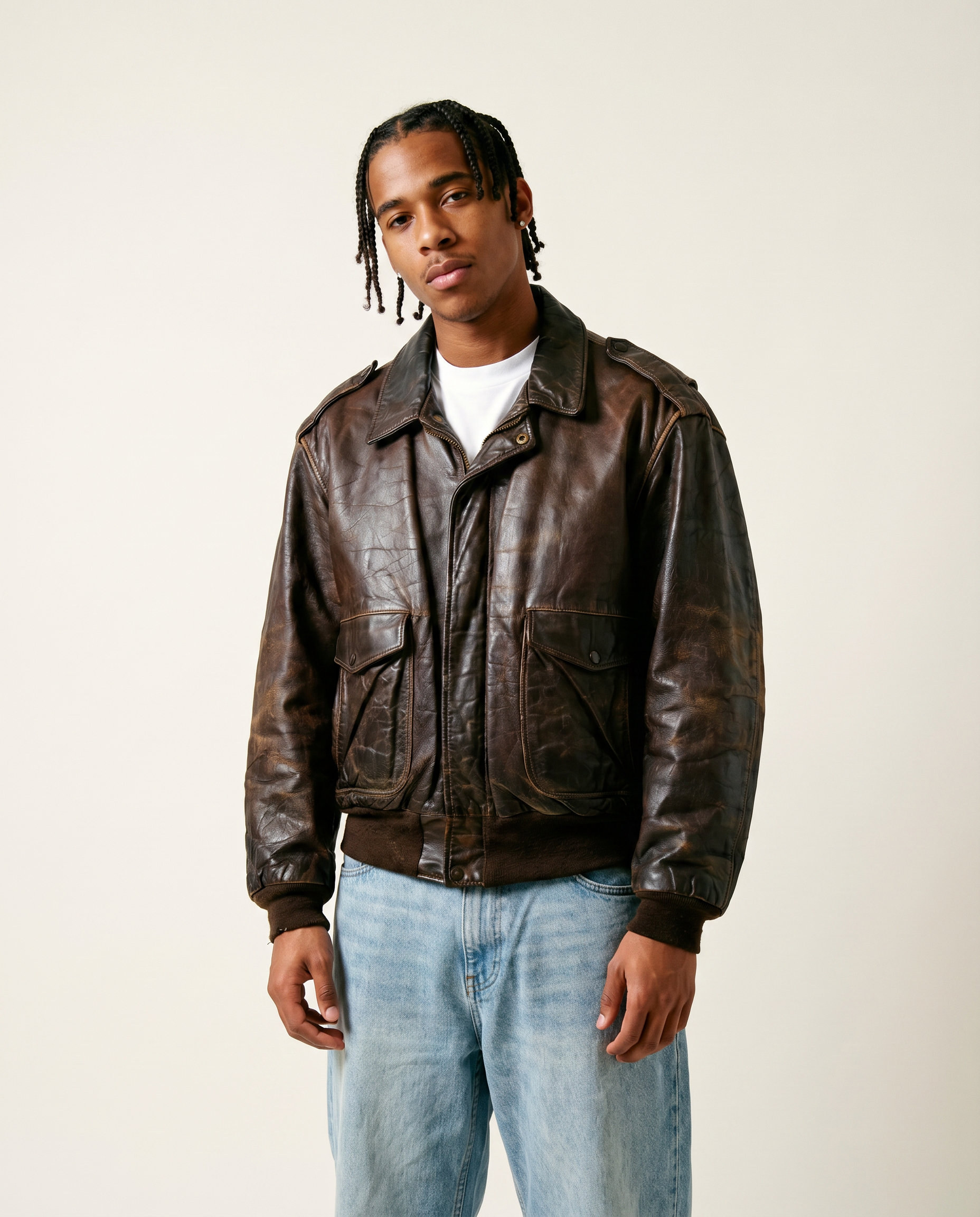 Giacca in Pelle Schott NYC - Type A-2 Flight Jacket Vintage Made in USA (L)