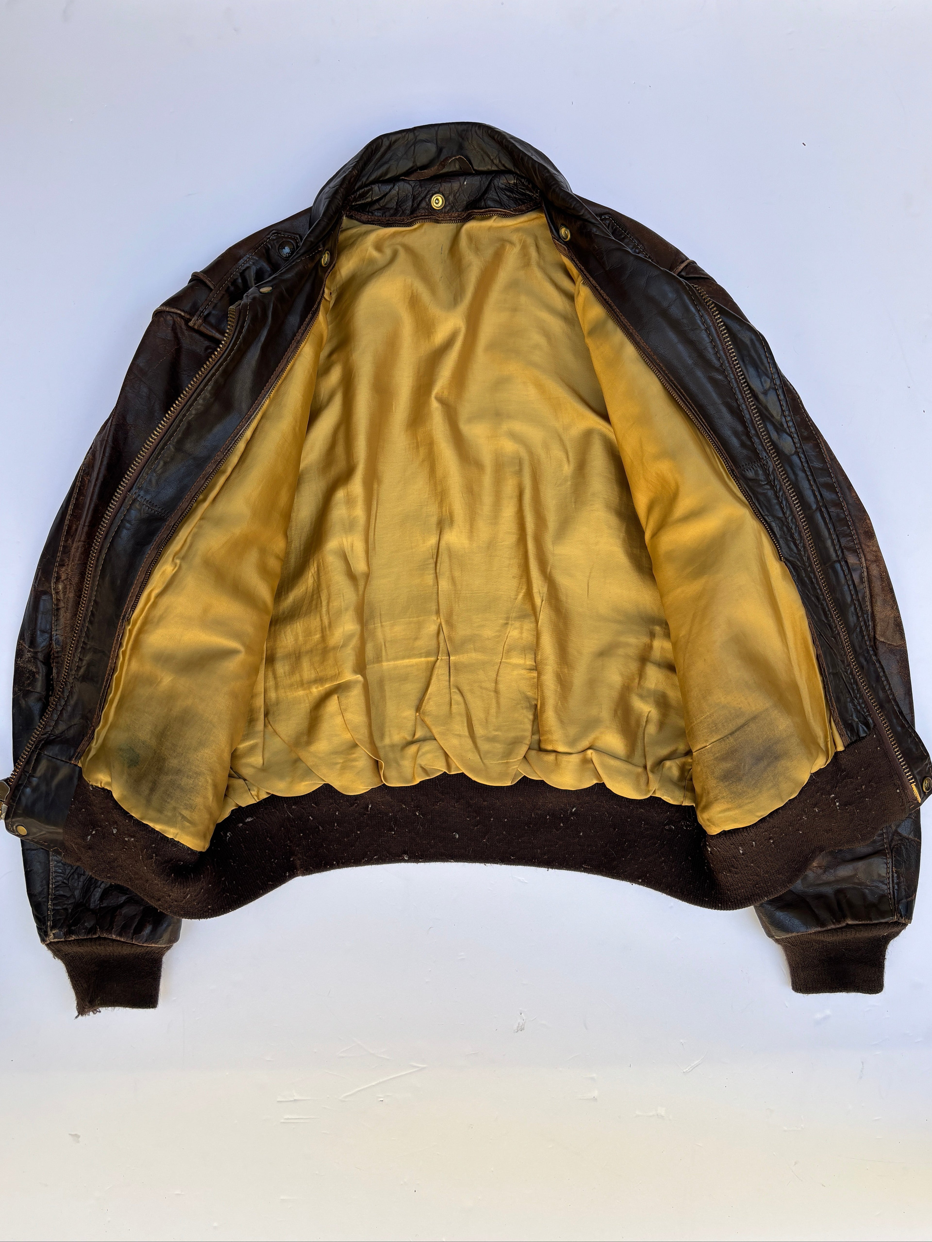 Giacca in Pelle Schott NYC - Type A-2 Flight Jacket Vintage Made in USA (L)