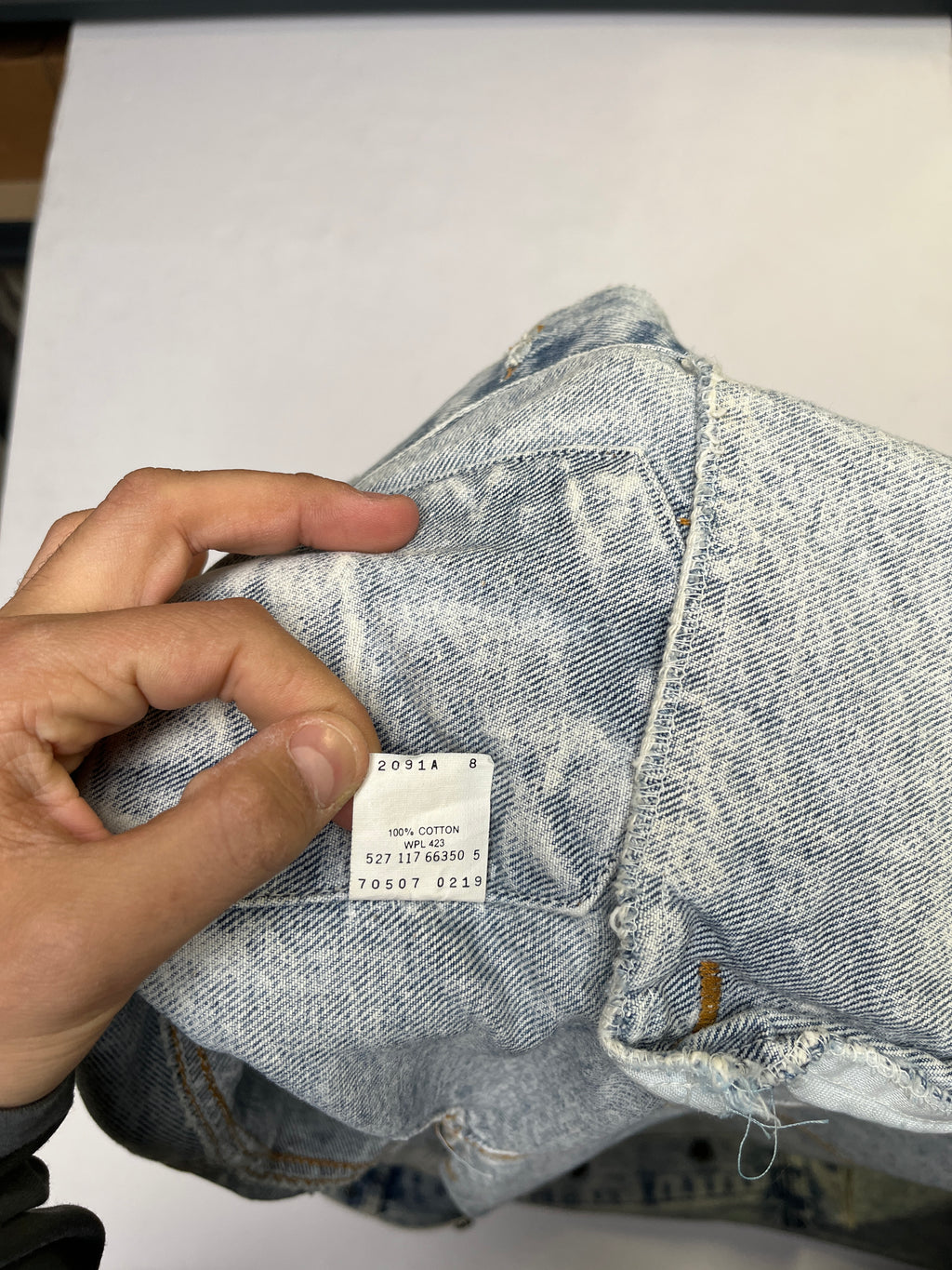 Levi’s 70507 Trucker USA Made Light Stonewash (L)
