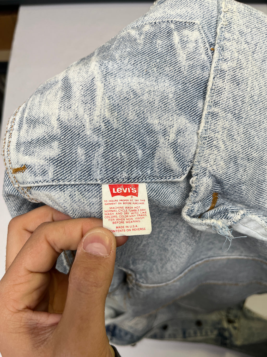 Levi’s 70507 Trucker USA Made Light Stonewash (L)