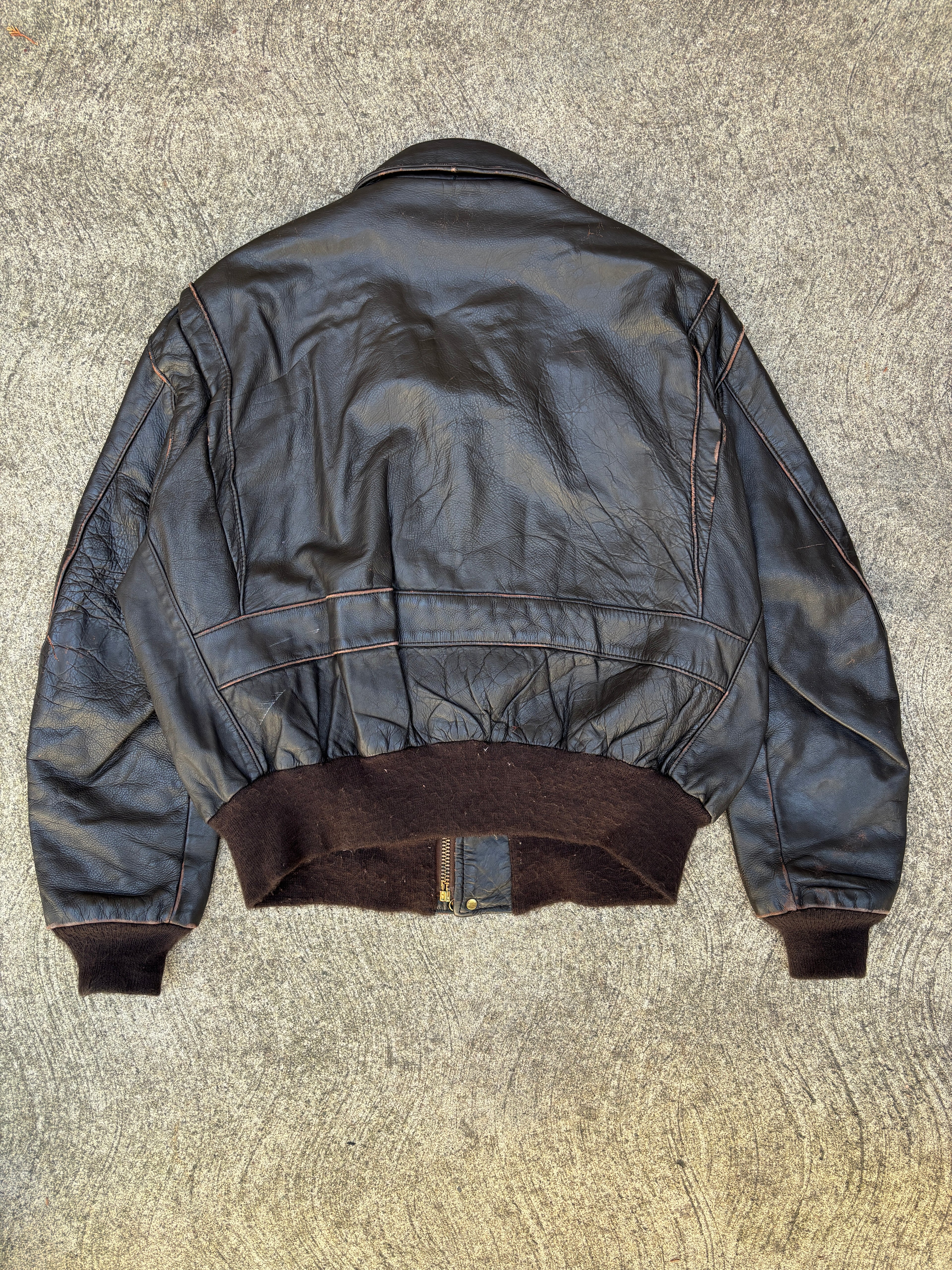 Giacca in Pelle Schott NYC - Type A-2 Flight Jacket Vintage Made in USA - Talon zip (L)