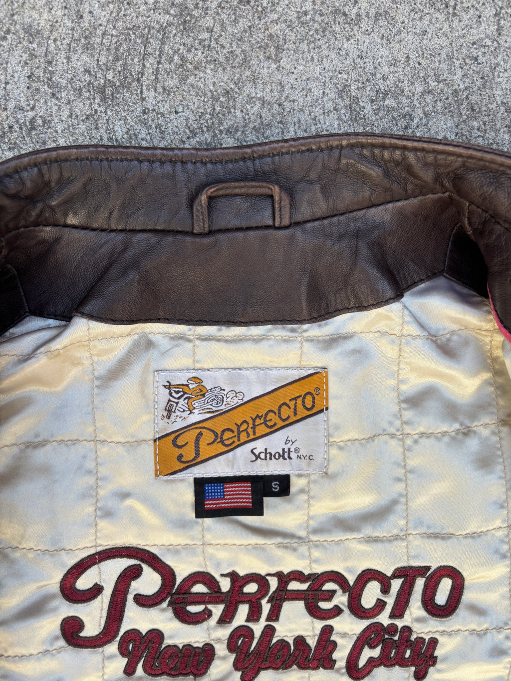 Giacca in Pelle Schott NYC - Perfecto con inserti in Cavallino Vintage Made in USA Vintage (S)