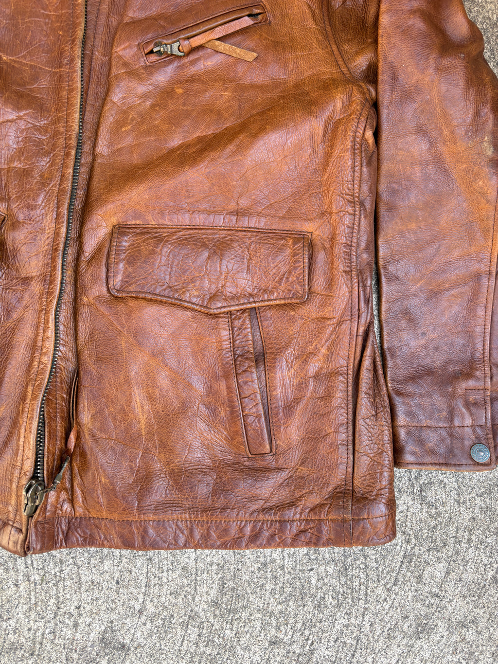 Giacca in Pelle – Modello Biker Americana Made in Italy Qualità Premium (L)