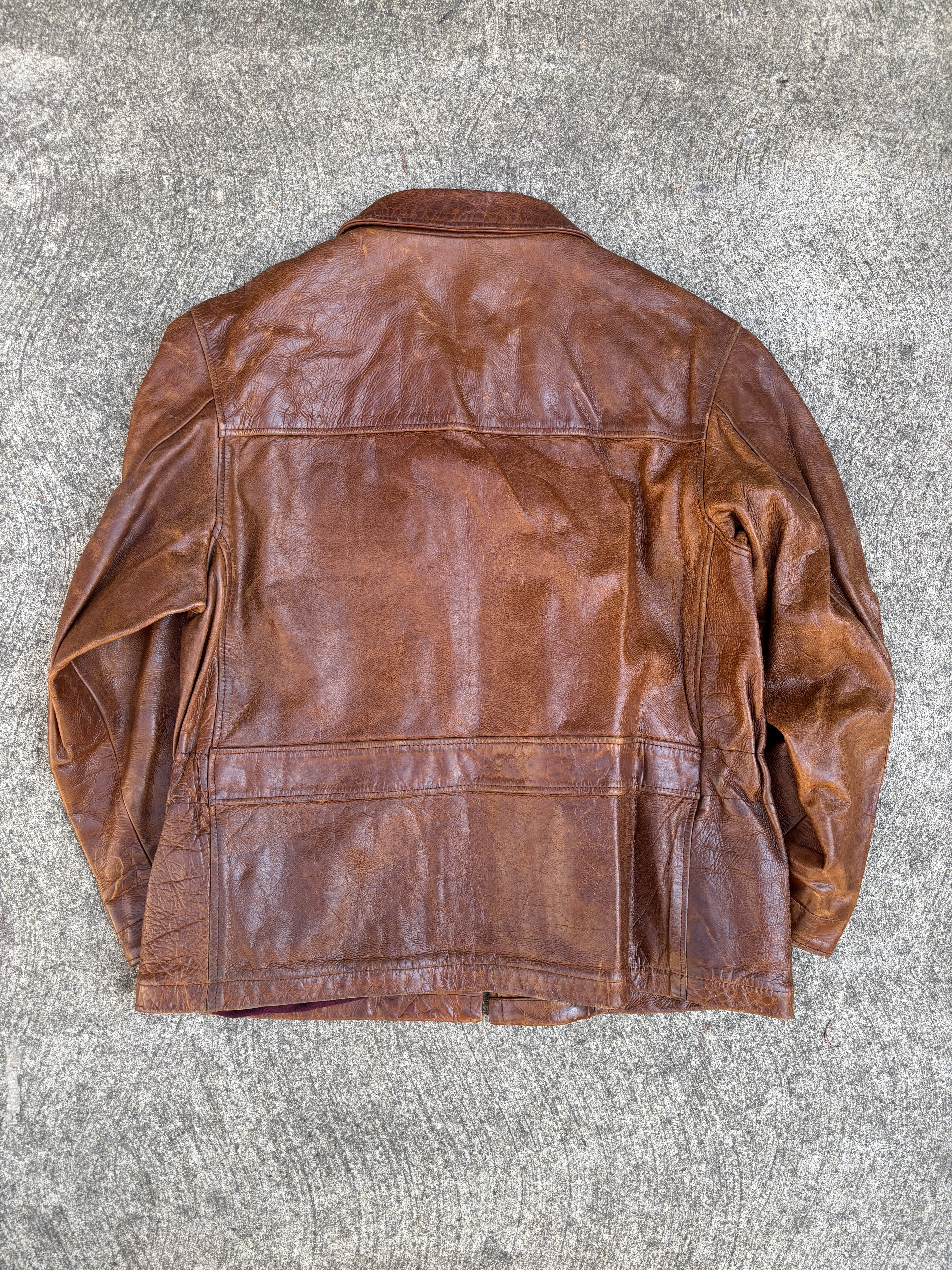Giacca in Pelle – Modello Biker Americana Made in Italy Qualità Premium (L)