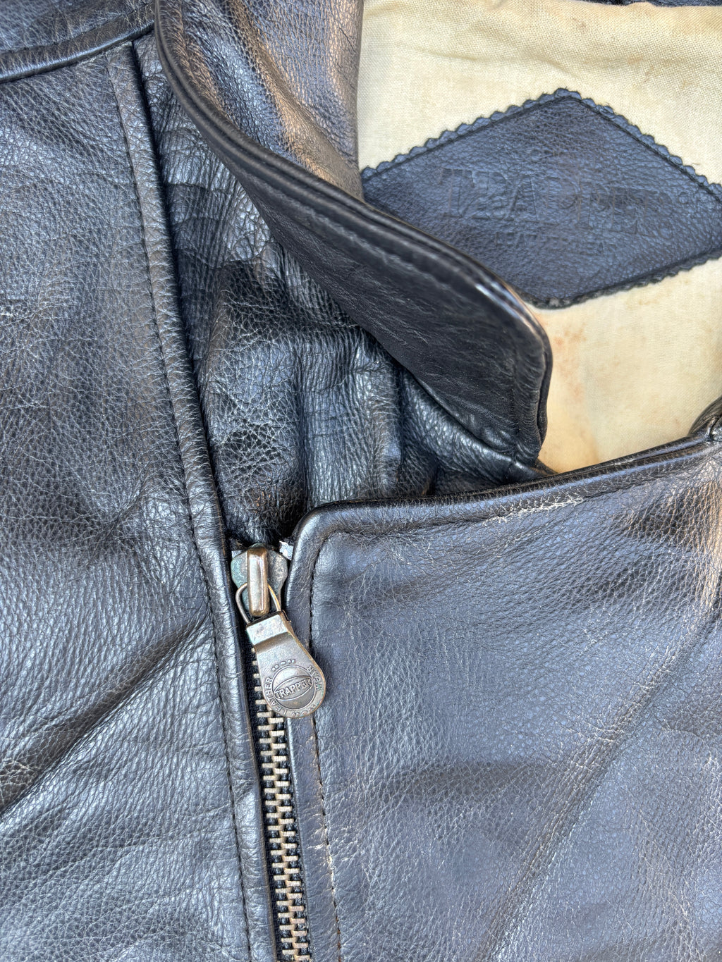 Giacca in Pelle – Modello Biker Americano Vintage (XL)