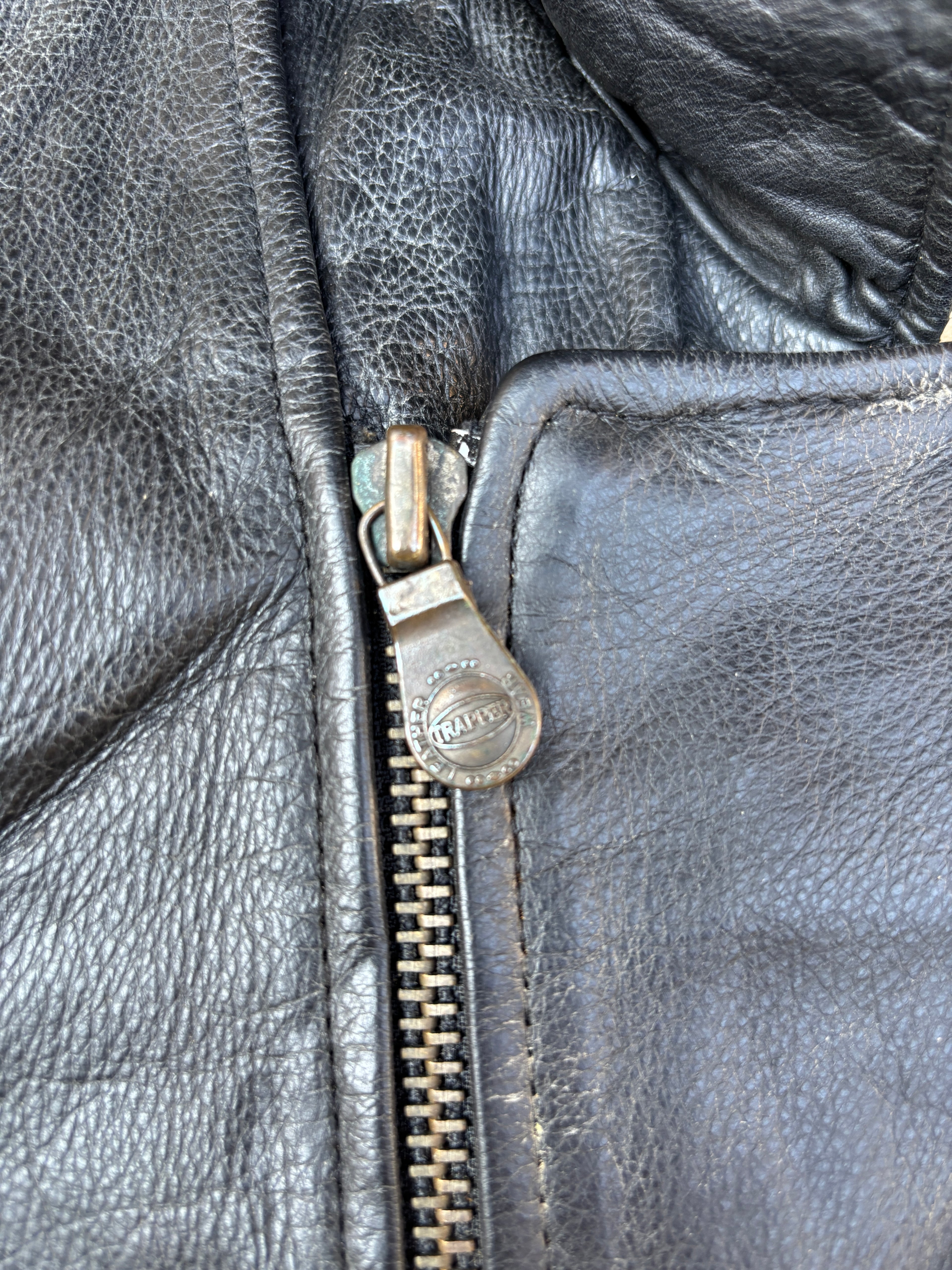 Giacca in Pelle – Modello Biker Americano Vintage (XL)