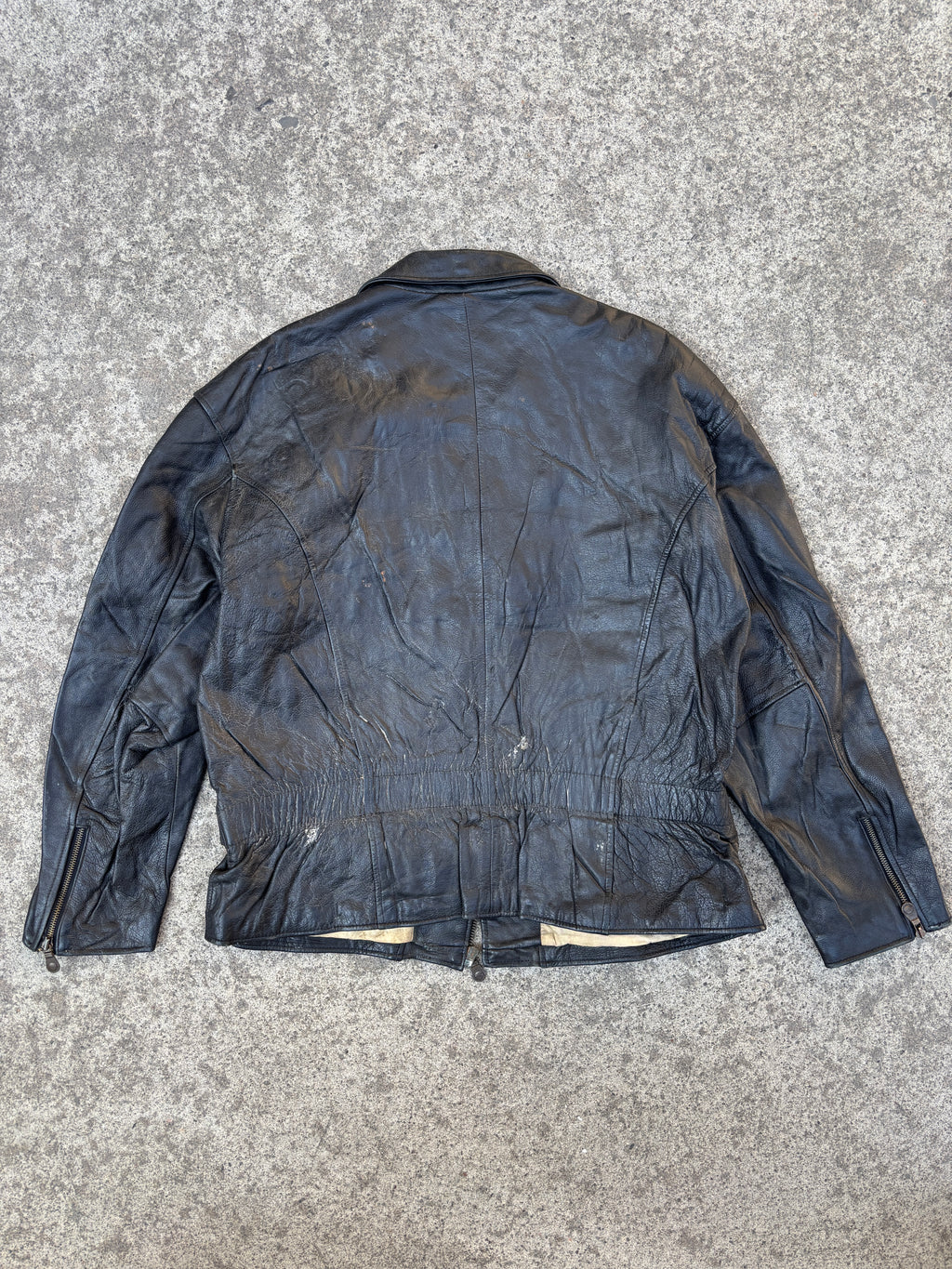 Giacca in Pelle – Modello Biker Americano Vintage (XL)