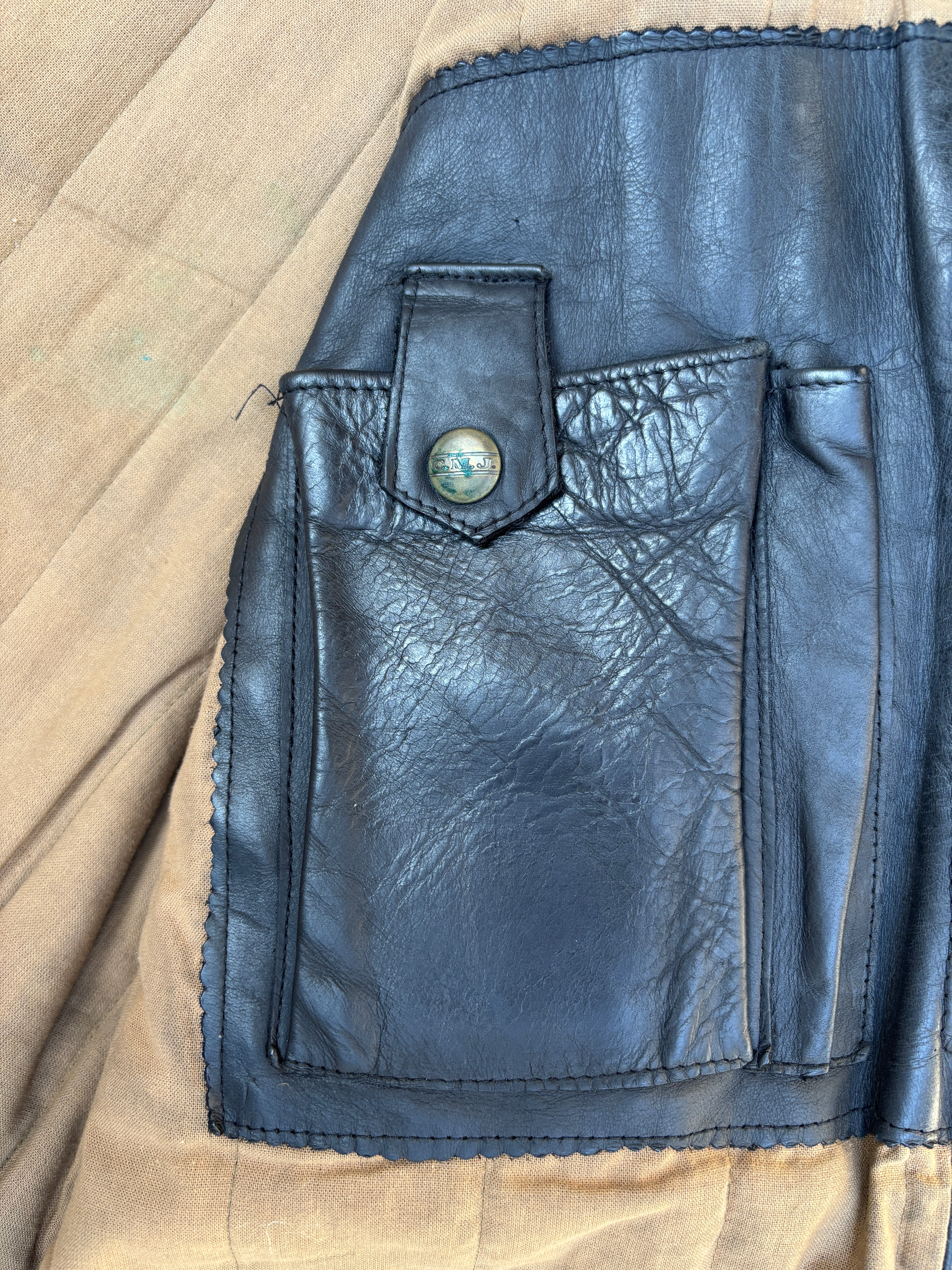 Giacca in Pelle – Modello Biker Americano Vintage (L)