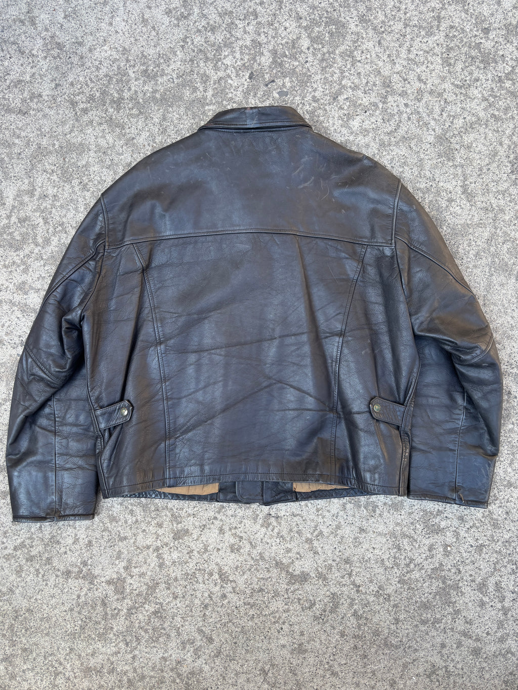 Giacca in Pelle – Modello Biker Americano Vintage (L)