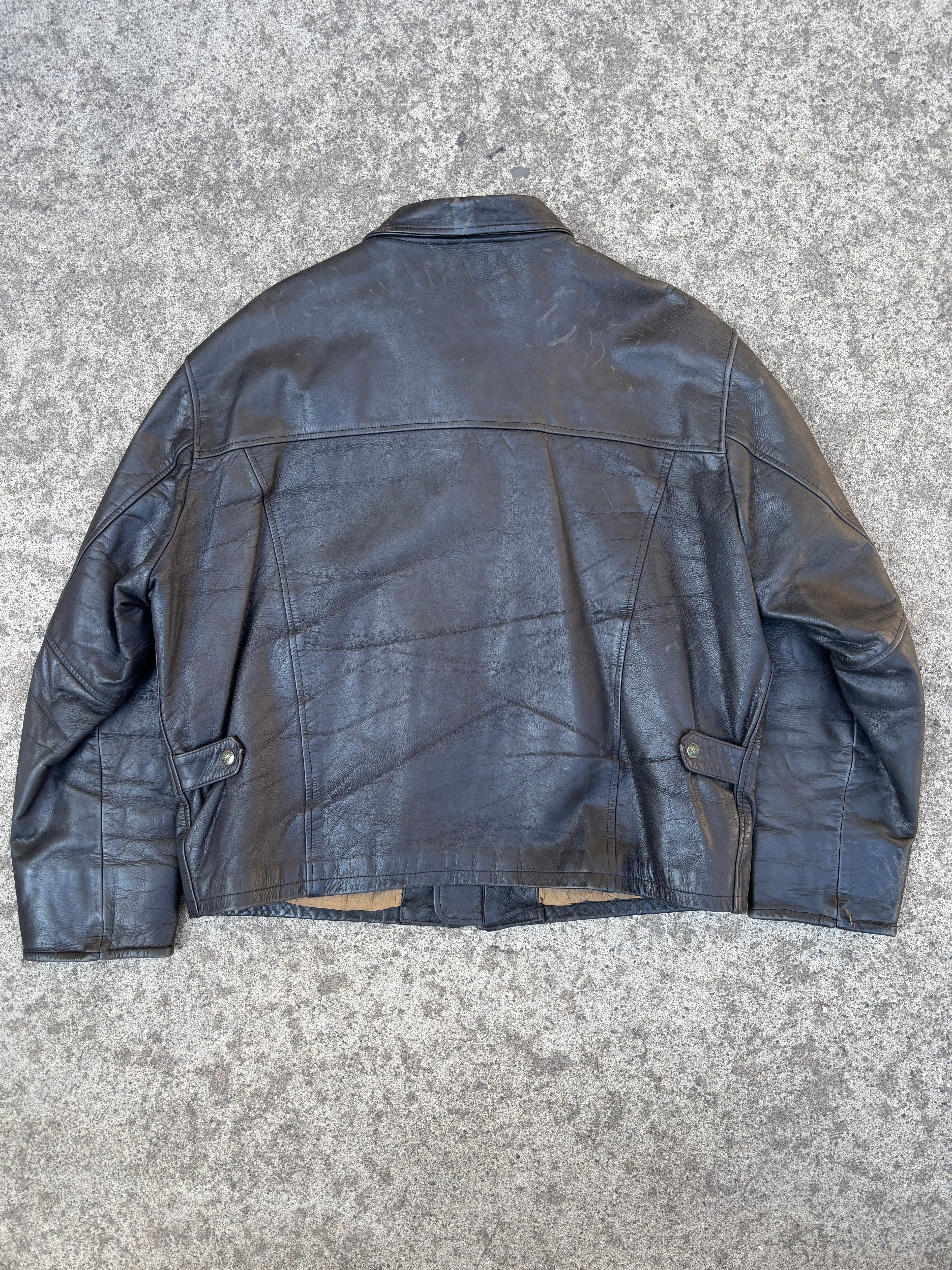 Giacca in Pelle – Modello Biker Americano Vintage (L)