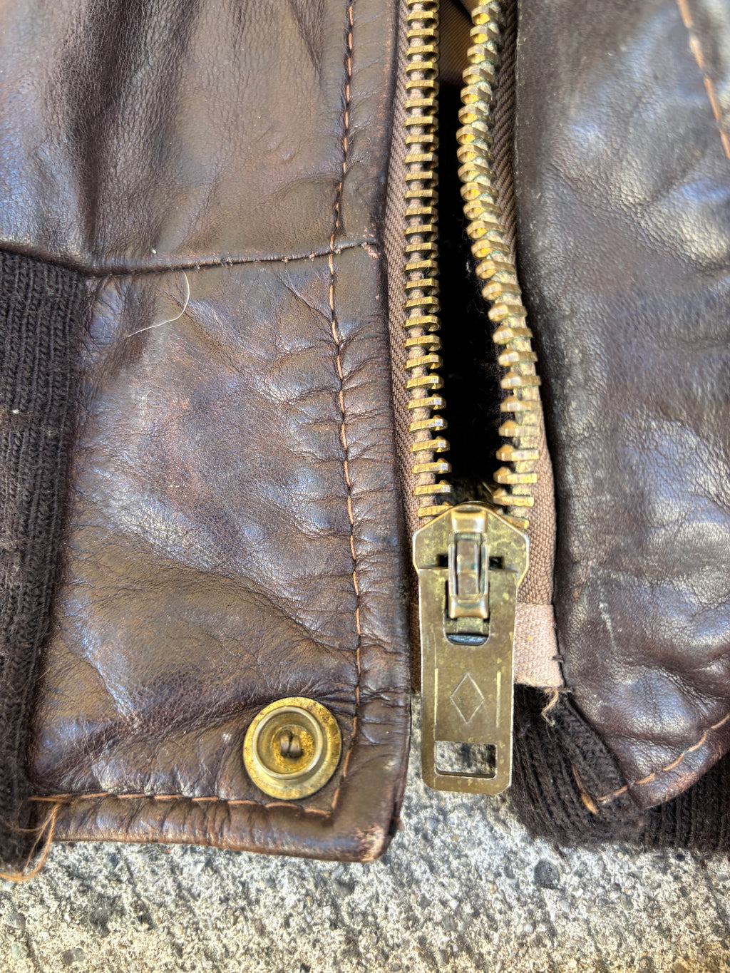 Giacca in Pelle Schott NYC - Type A-2 Flight Jacket Vintage Made in USA marrone (L)