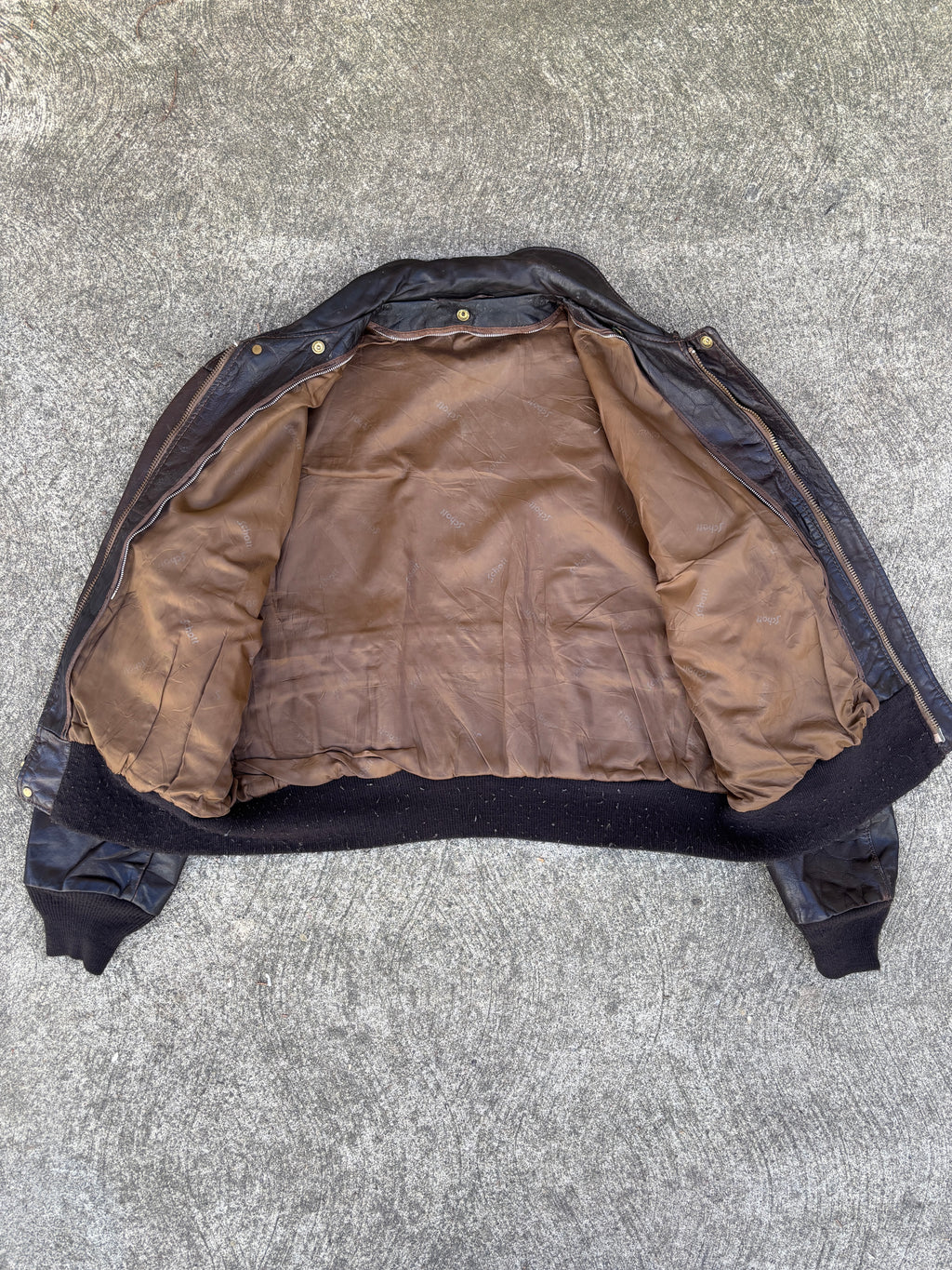 Giacca in Pelle Schott NYC - Type A-2 Flight Jacket Vintage Made in USA marrone (L)
