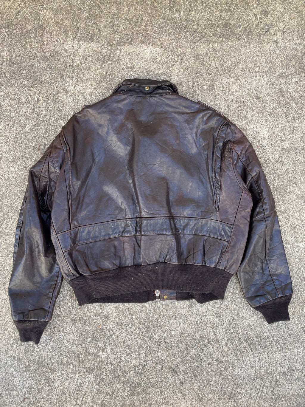 Giacca in Pelle Schott NYC - Type A-2 Flight Jacket Vintage Made in USA marrone (L)