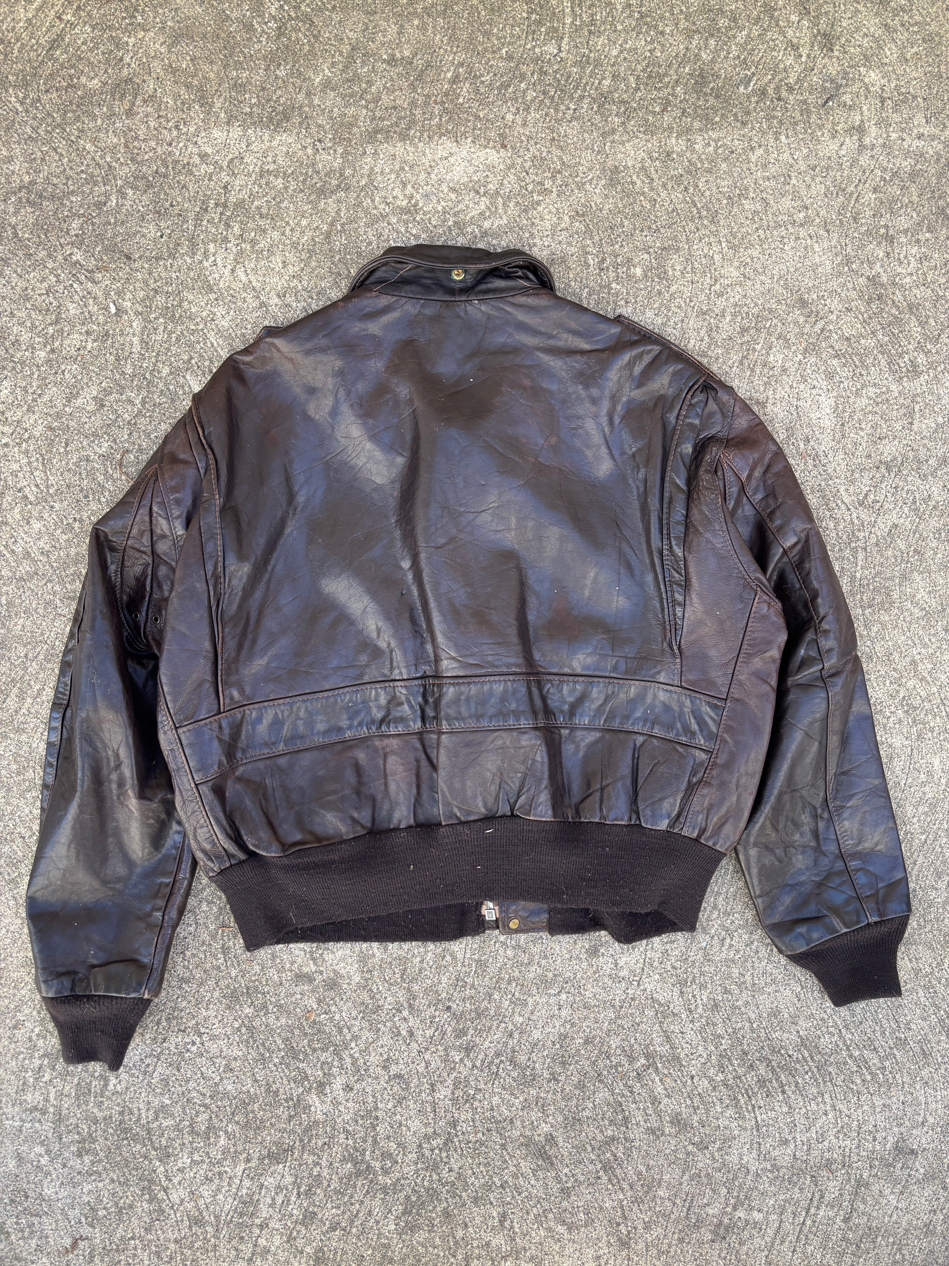 Giacca in Pelle Schott NYC - Type A-2 Flight Jacket Vintage Made in USA marrone (L)