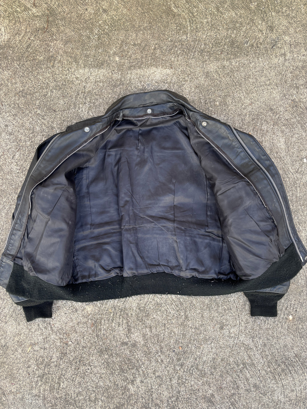 Giacca in Pelle Schott NYC - Type A-2 Flight Jacket Vintage Made in USA nero (M)
