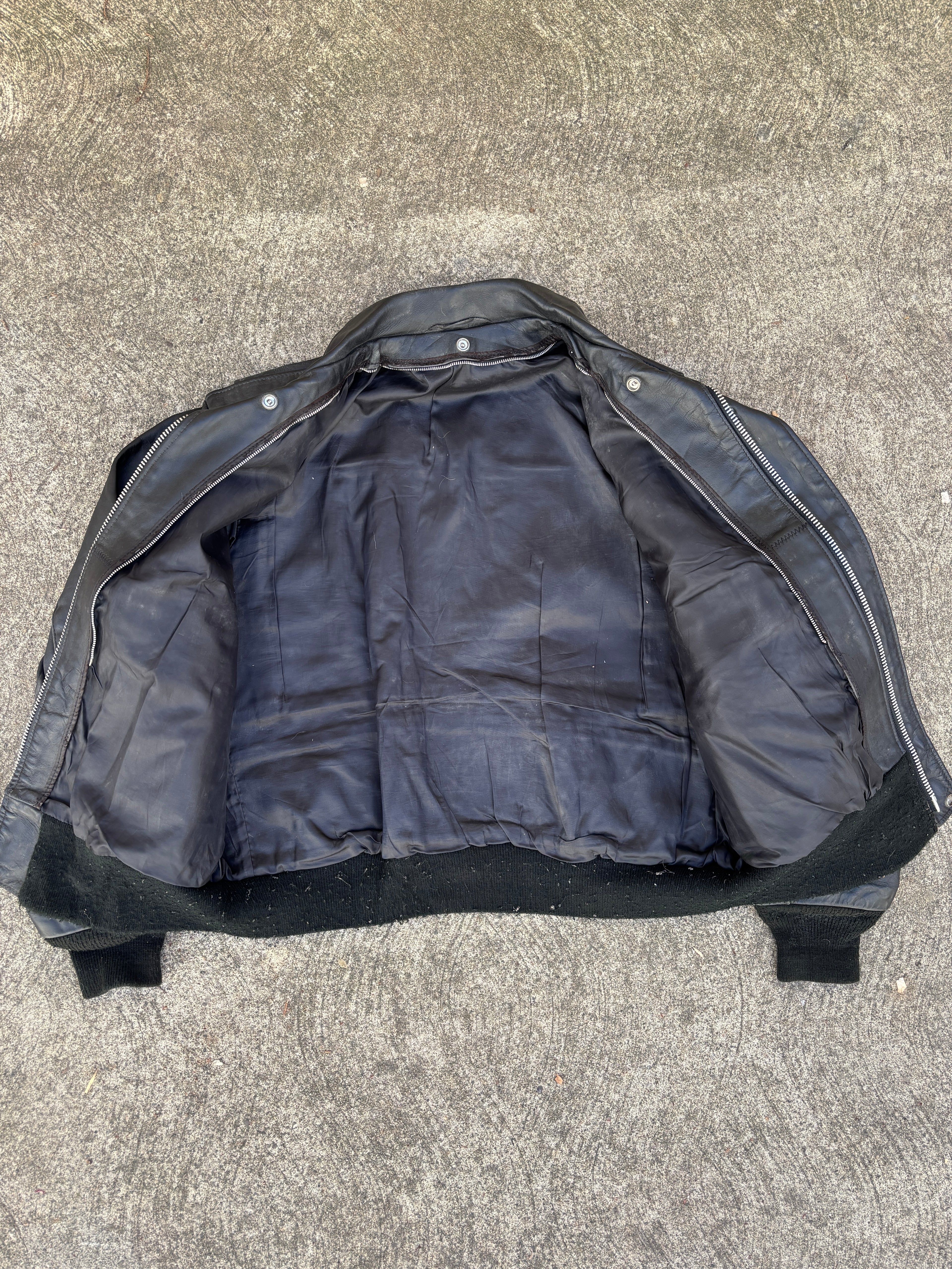 Giacca in Pelle Schott NYC - Type A-2 Flight Jacket Vintage Made in USA nero (M)