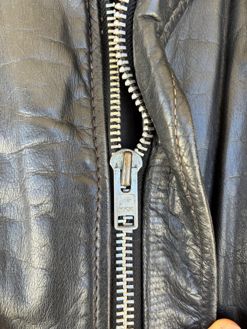 Giacca in Pelle Schott NYC - Type A-2 Flight Jacket Vintage Made in USA nero (M)