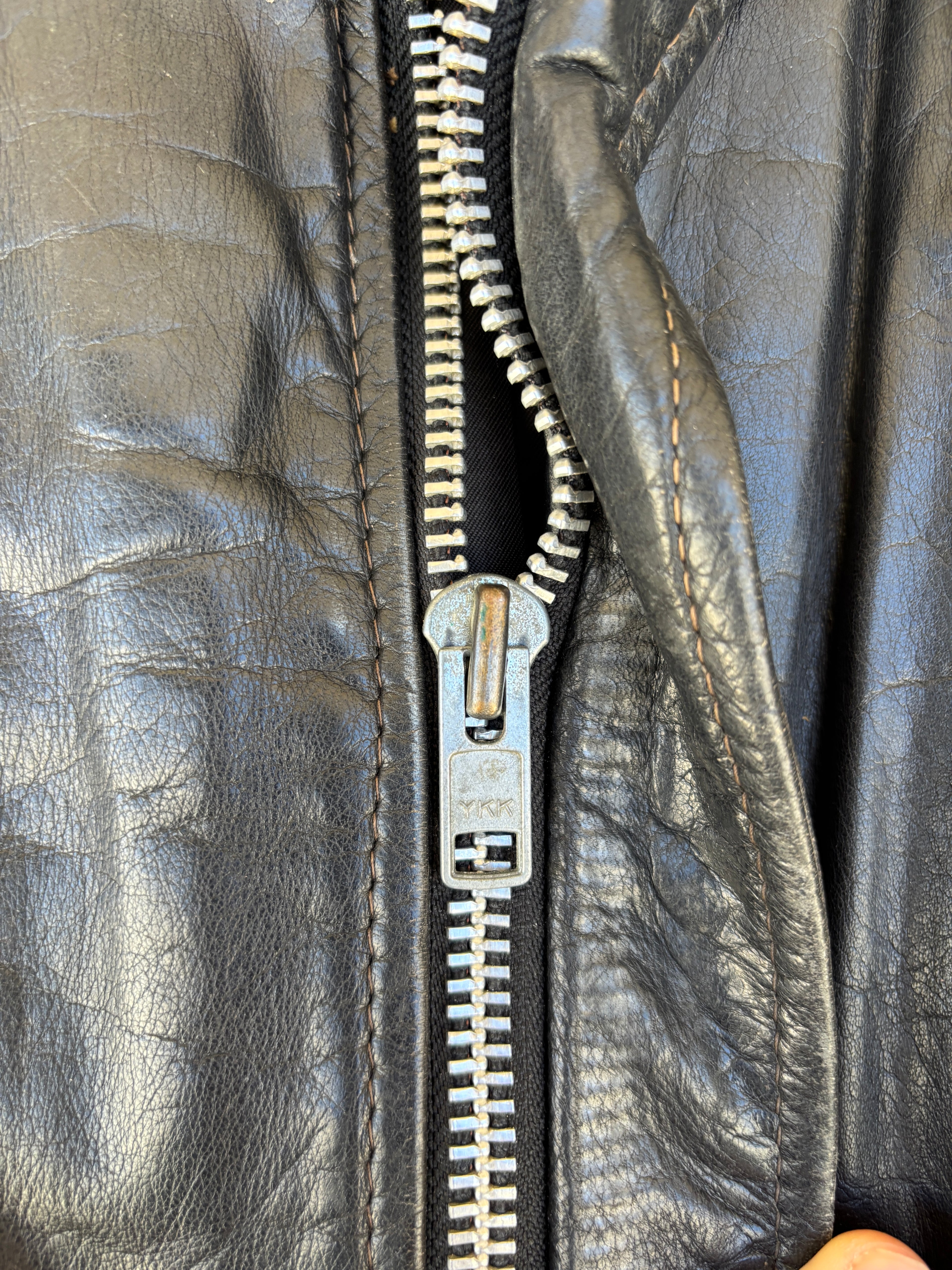 Giacca in Pelle Schott NYC - Type A-2 Flight Jacket Vintage Made in USA nero (M)
