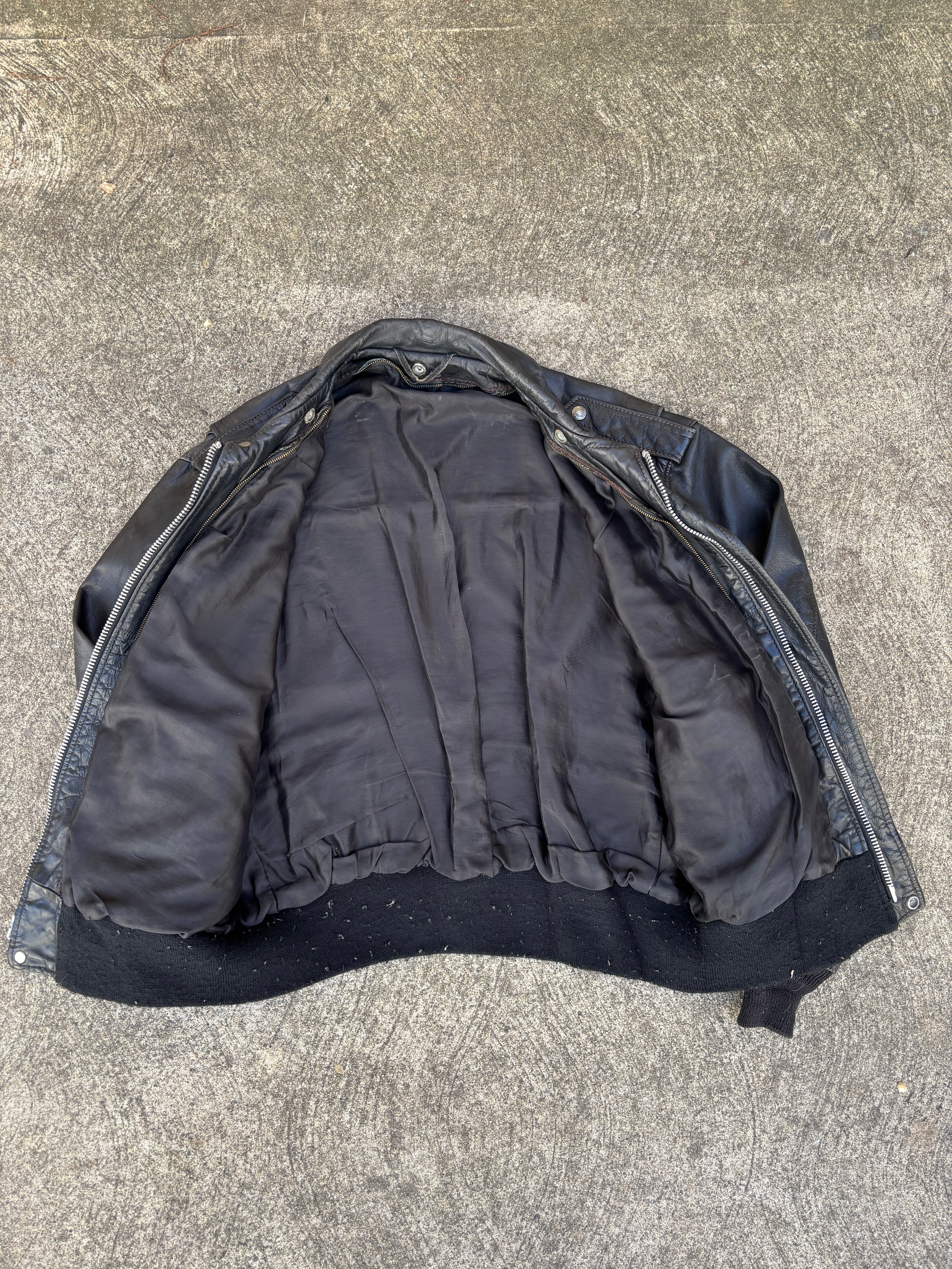Giacca in Pelle Schott NYC - Type A-2 Flight Jacket Vintage Made in USA nero (M)