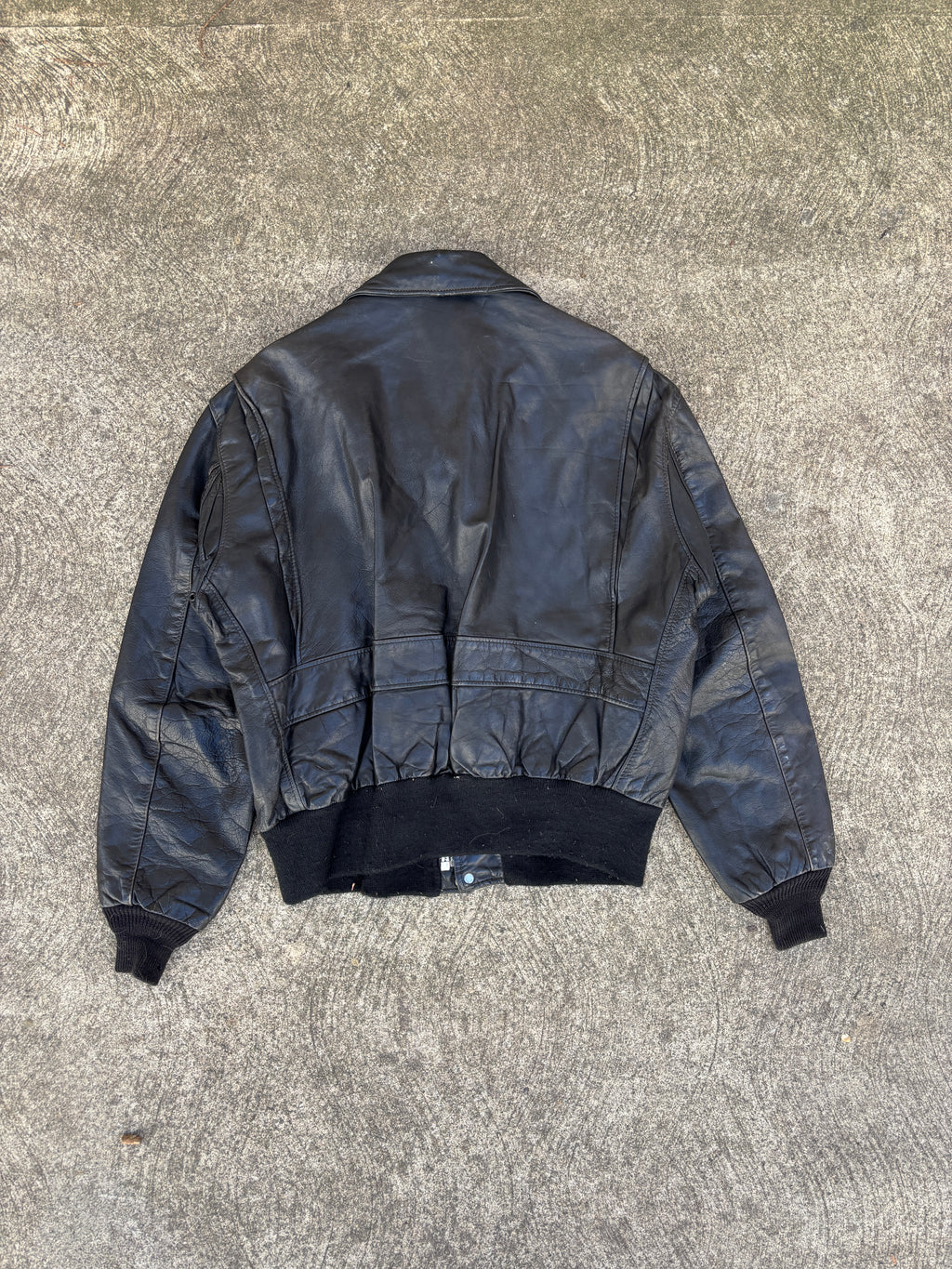 Giacca in Pelle Schott NYC - Type A-2 Flight Jacket Vintage Made in USA nero (M)