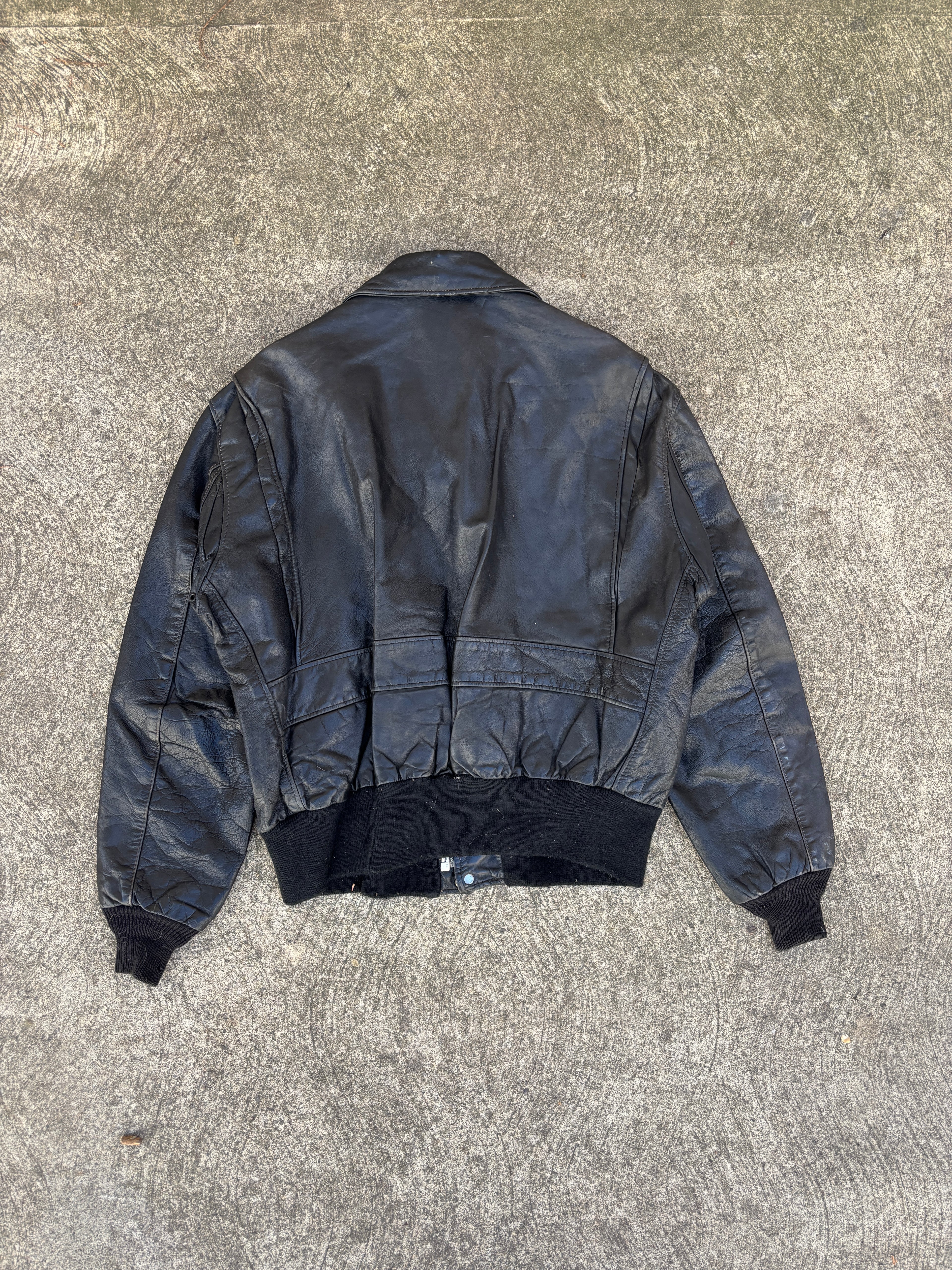 Giacca in Pelle Schott NYC - Type A-2 Flight Jacket Vintage Made in USA nero (M)