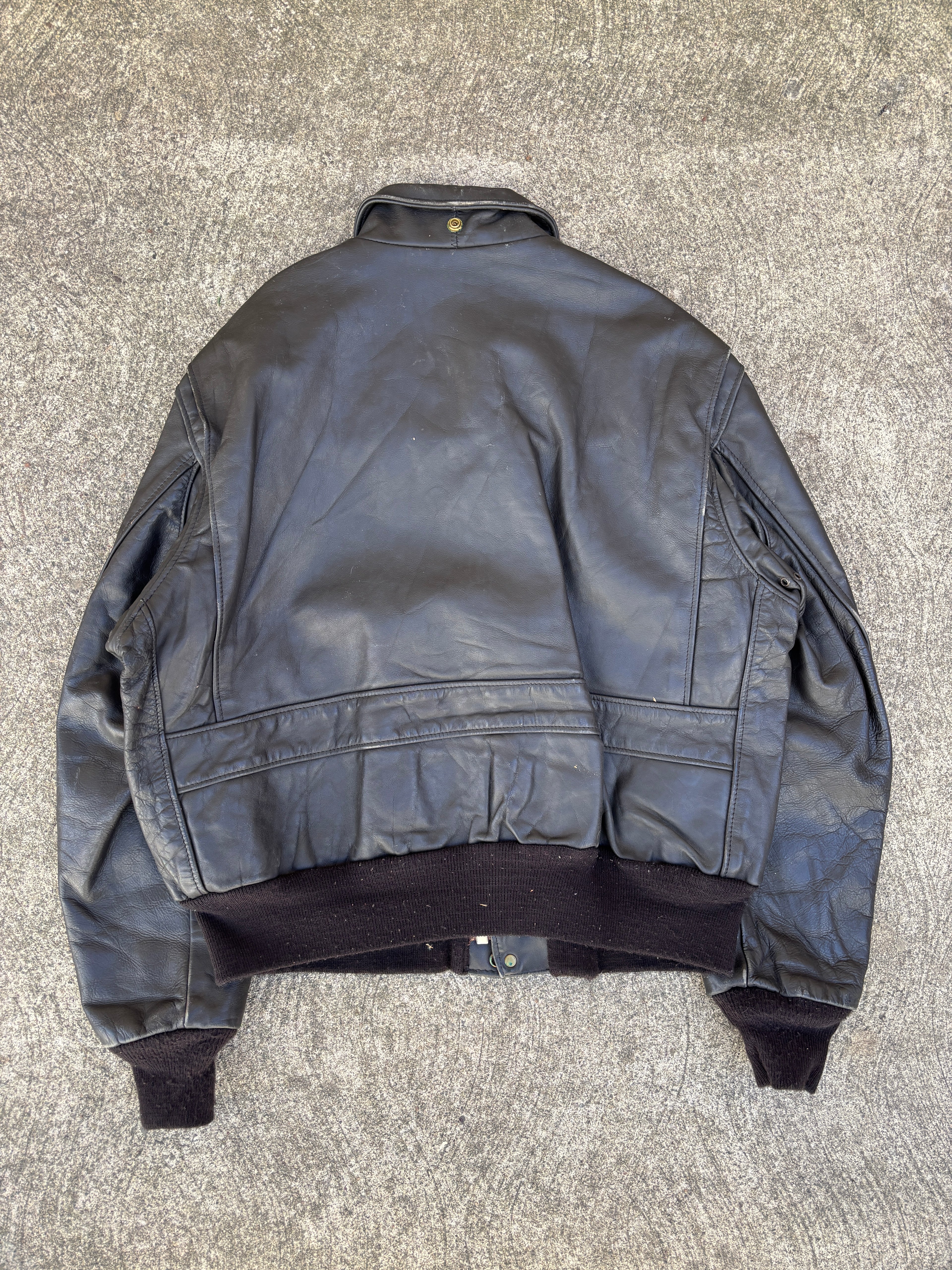 Giacca in Pelle Schott NYC - Type A-2 Flight Jacket Vintage Made in USA marrone (M)
