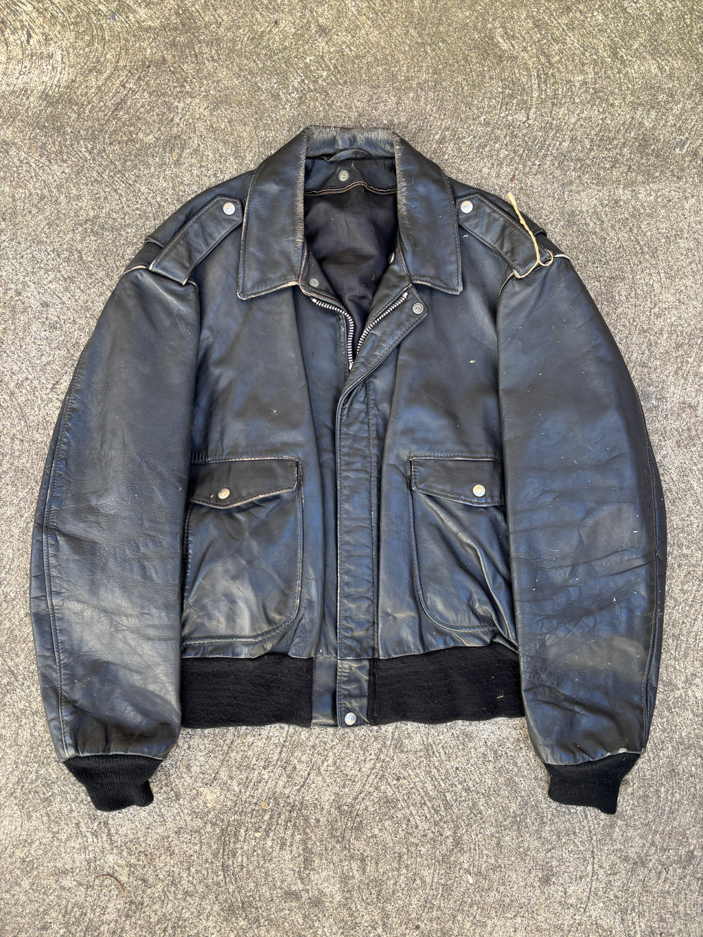Giacca in Pelle Schott NYC - Type A-2 Flight Jacket Vintage Made in USA nero (L)