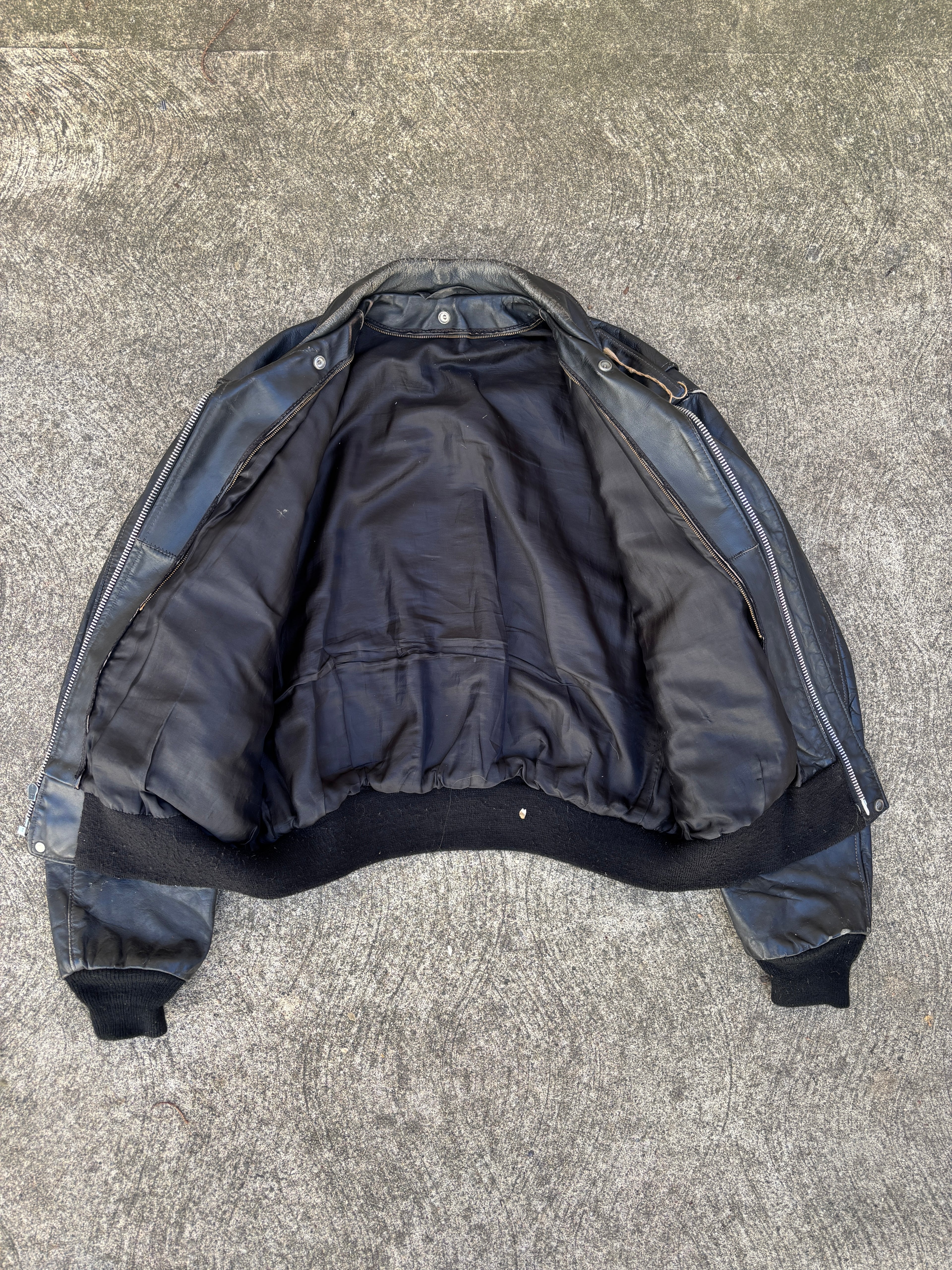 Giacca in Pelle Schott NYC - Type A-2 Flight Jacket Vintage Made in USA nero (L)
