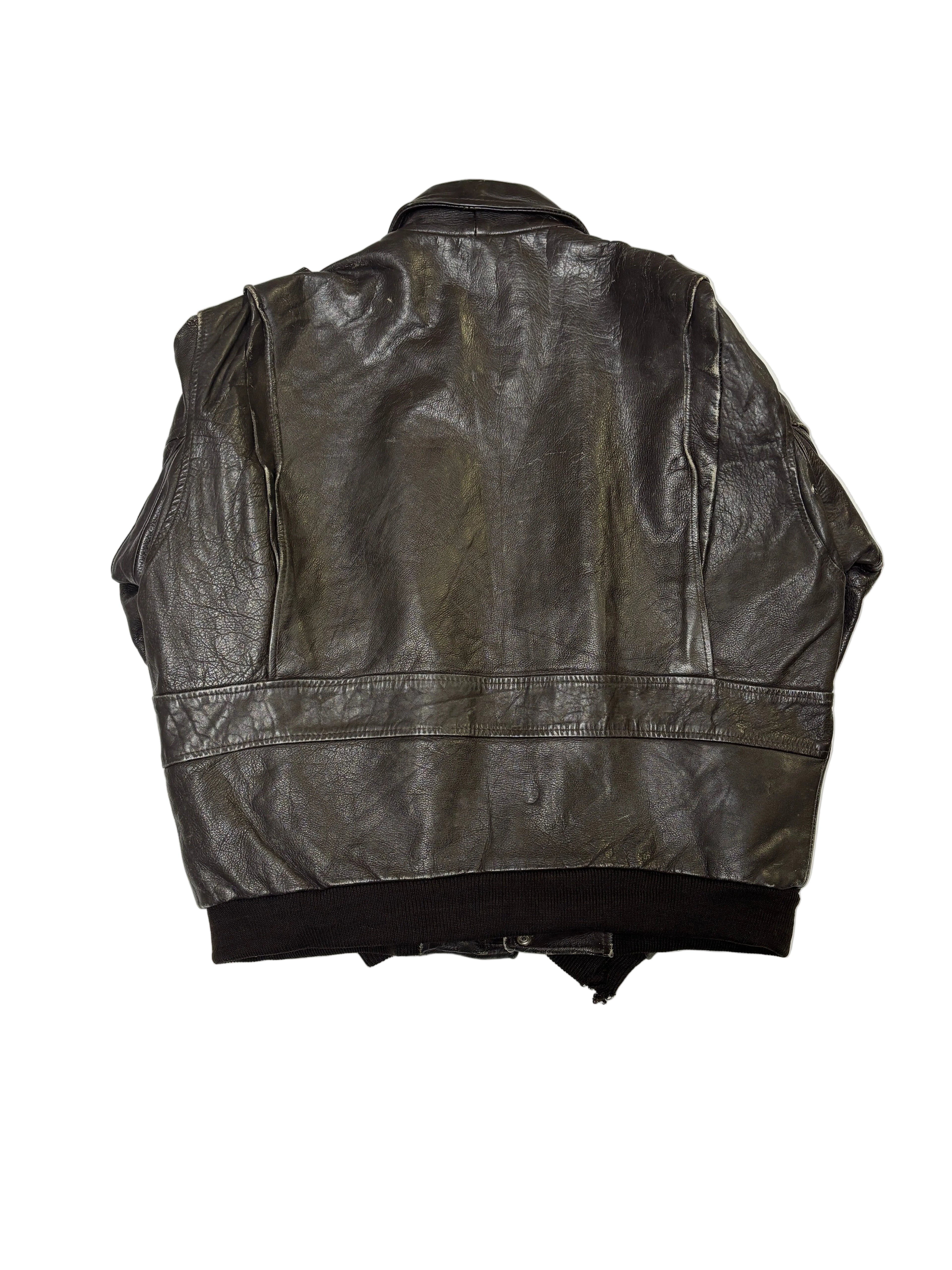 Giacca in Pelle Marrone Bomber A-2 Bomb Boogie  (L)