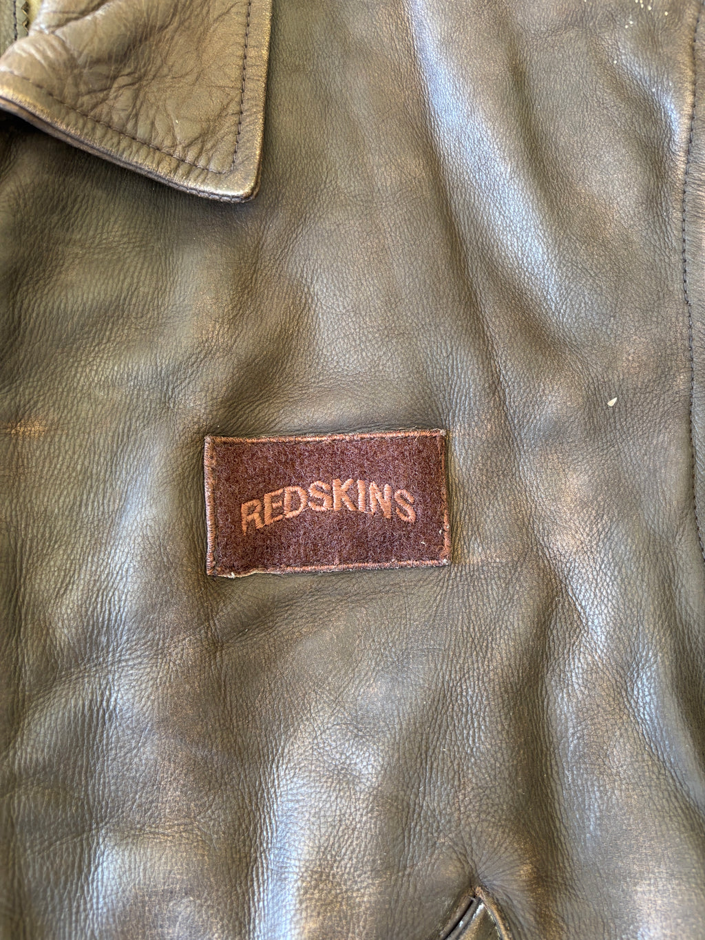 Giacca Bomber Flight in Pelle Redskins Vintage Anni ’90