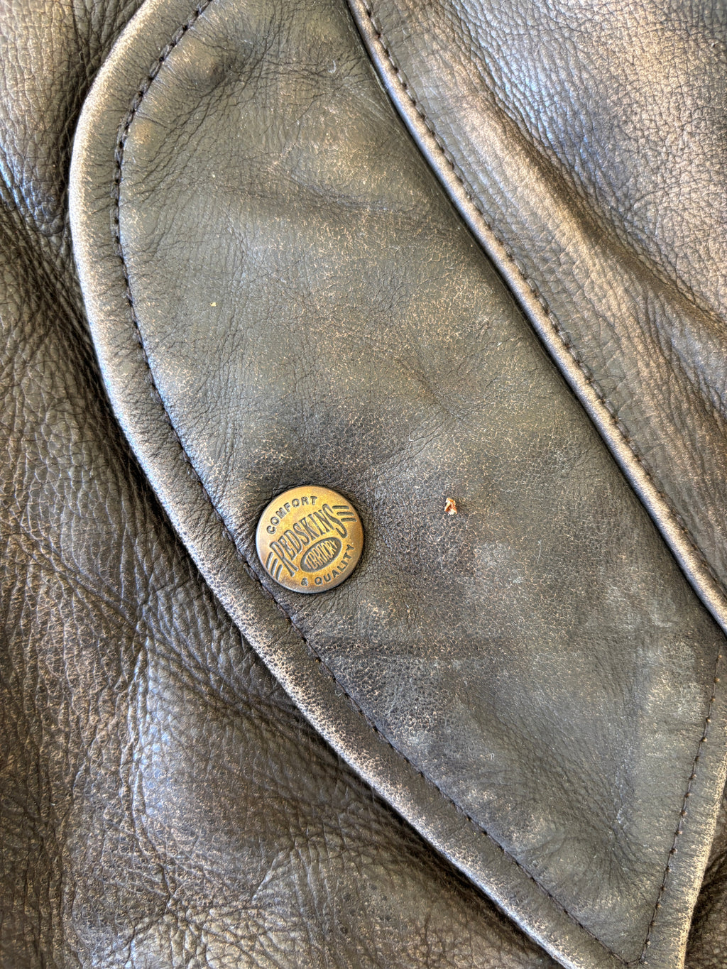 Giacca Bomber Flight in Pelle Redskins Vintage Anni ’90